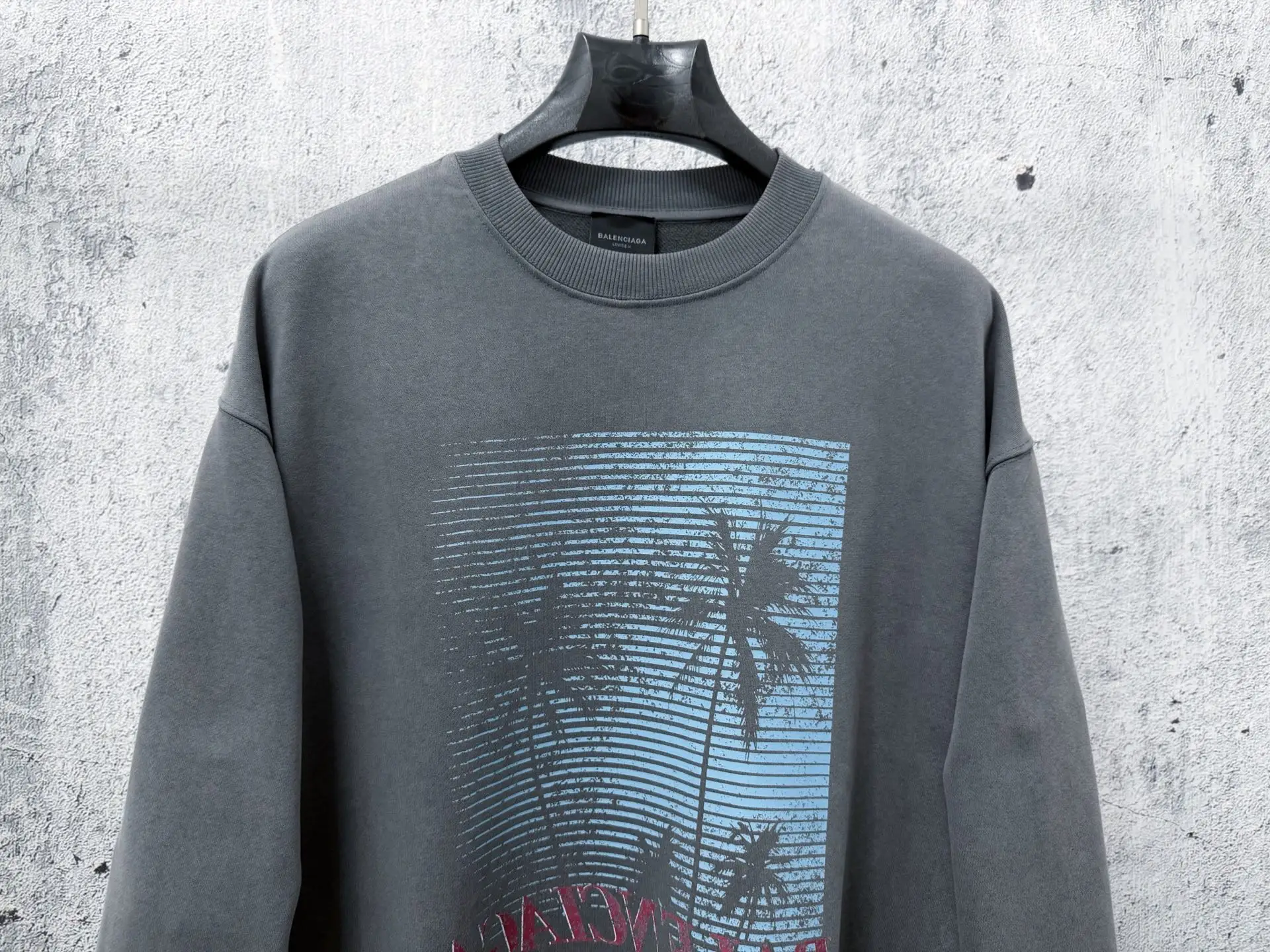 Palm Tree Graphic Oversized Sweatshirt D20523369 — view 5