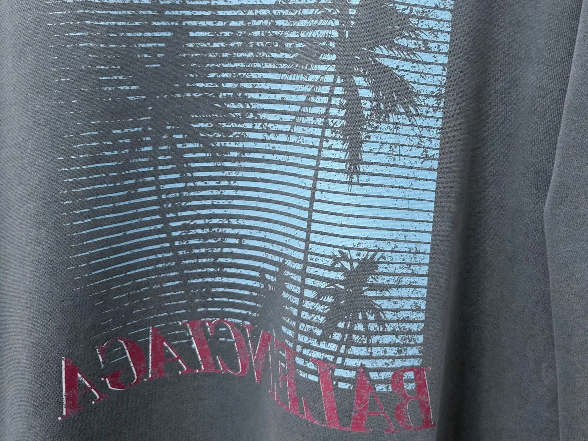 Palm Tree Graphic Oversized Sweatshirt D20523369 — view 7