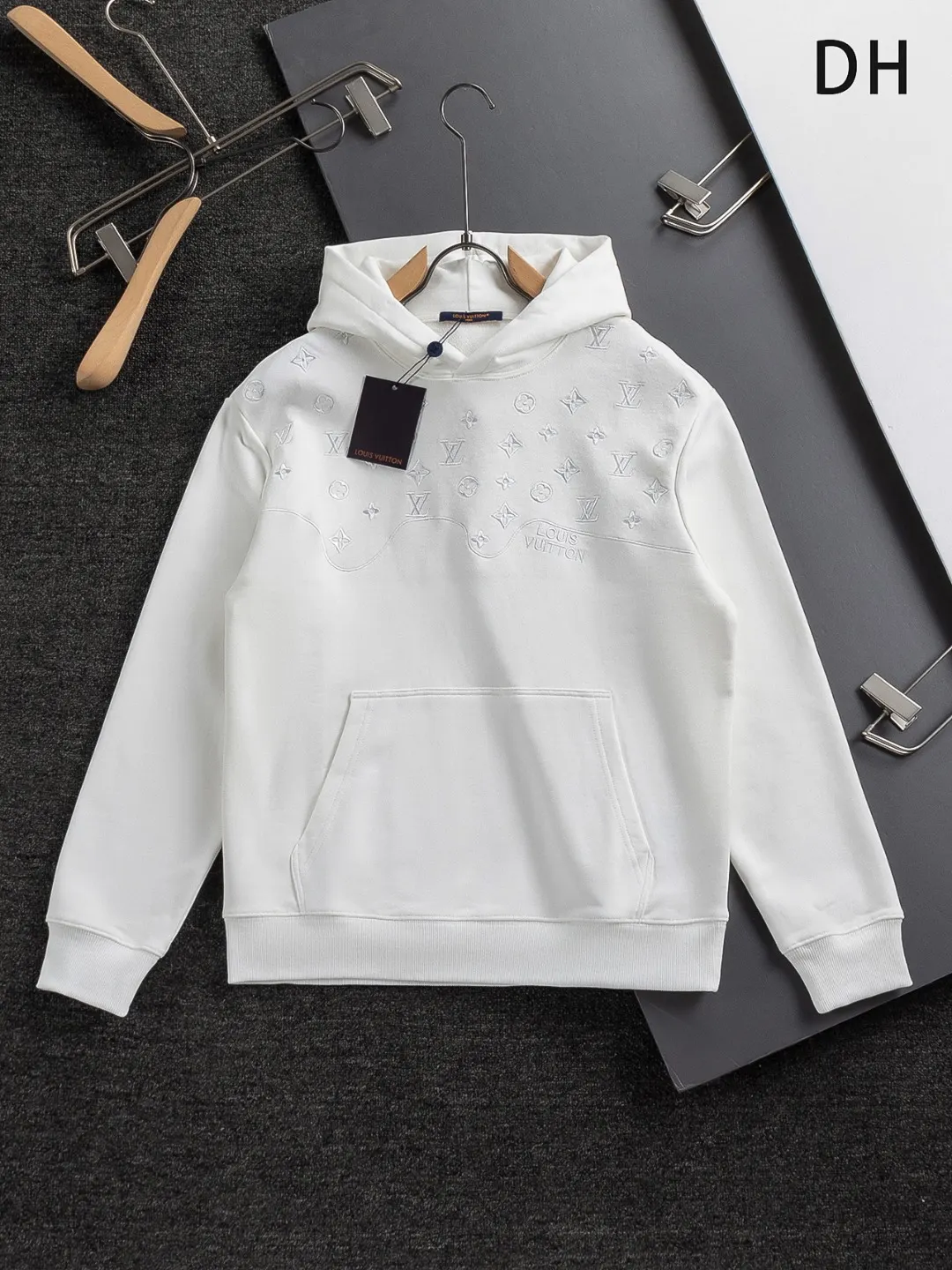 Monogram Embroidered Cotton Hoodie D20522825