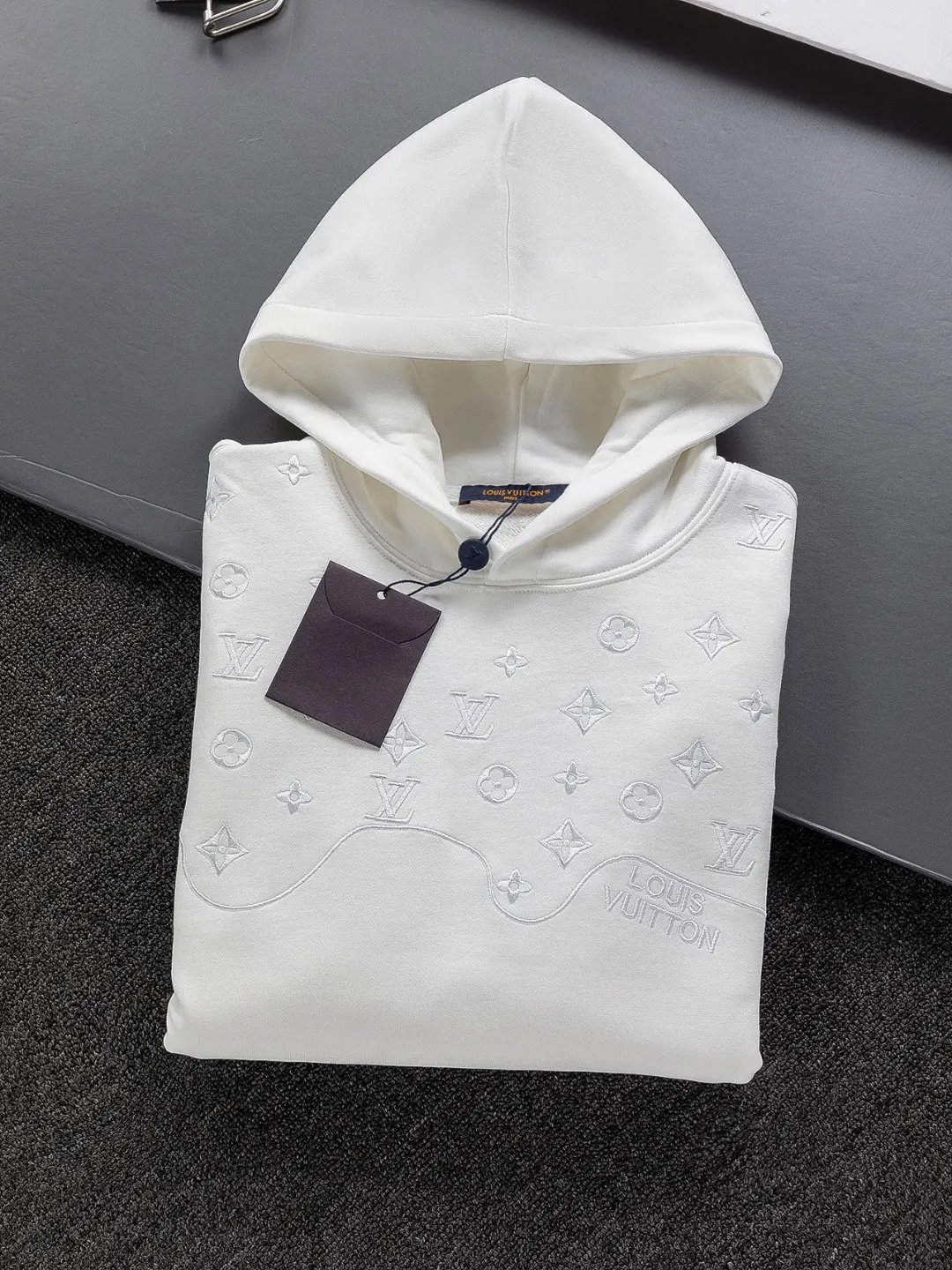Monogram Embroidered Cotton Hoodie D20522825 — view 3
