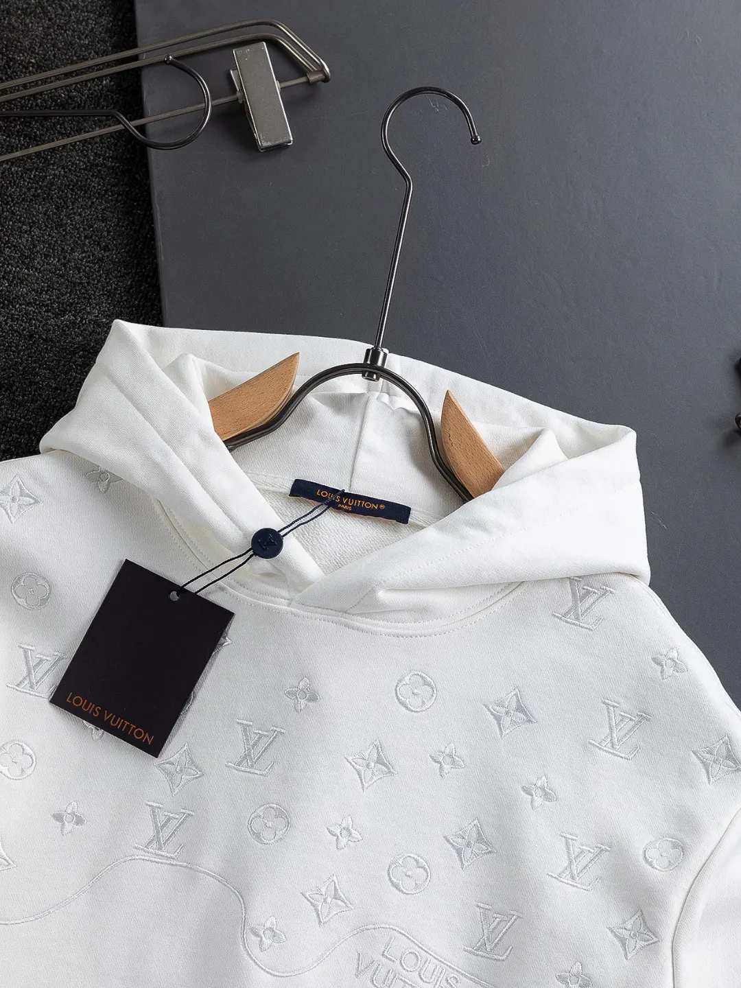 Monogram Embroidered Cotton Hoodie D20522825 — view 4