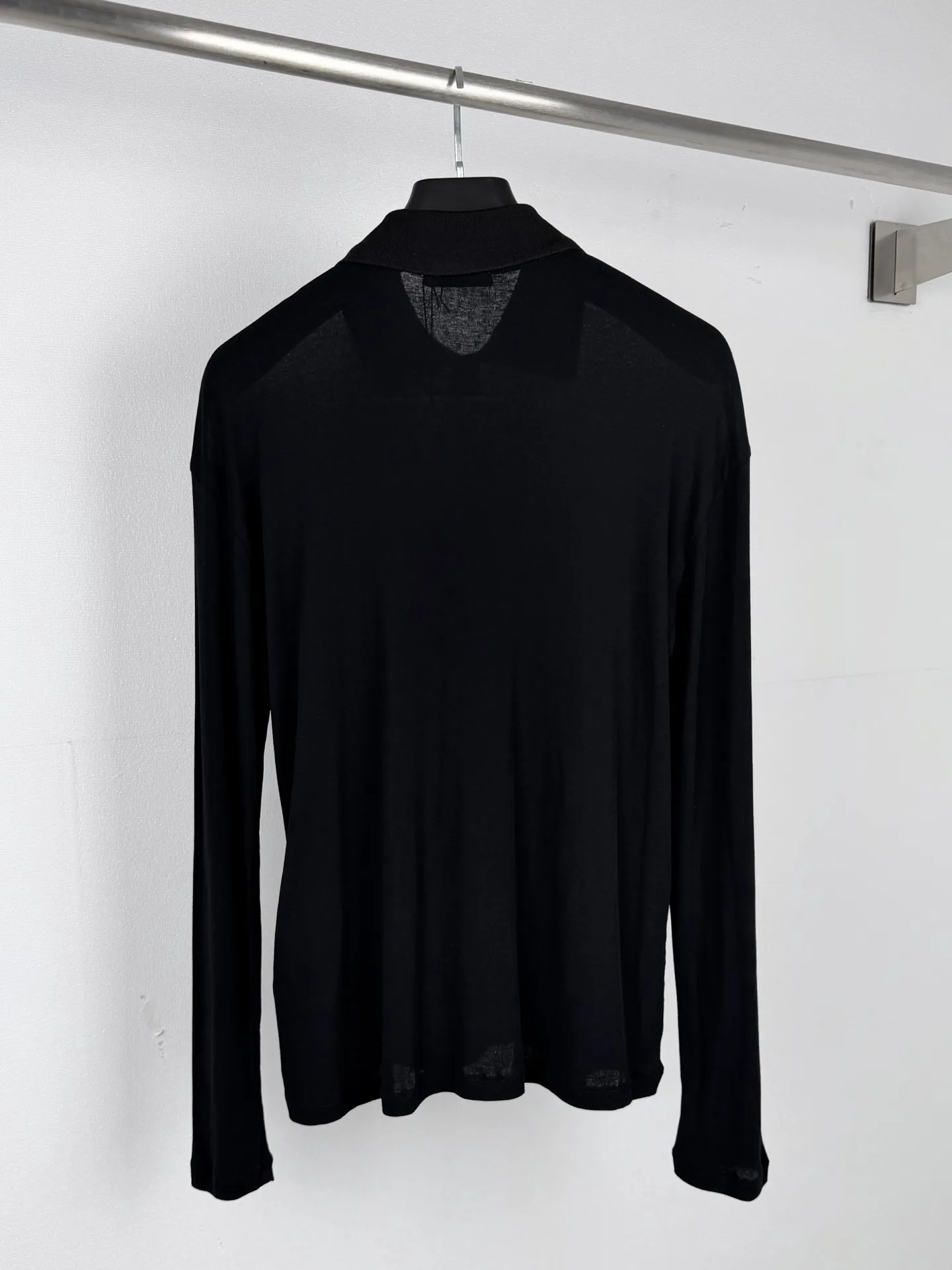 Logo-Patch Long-Sleeve Polo Shirt D20520003 — view 3