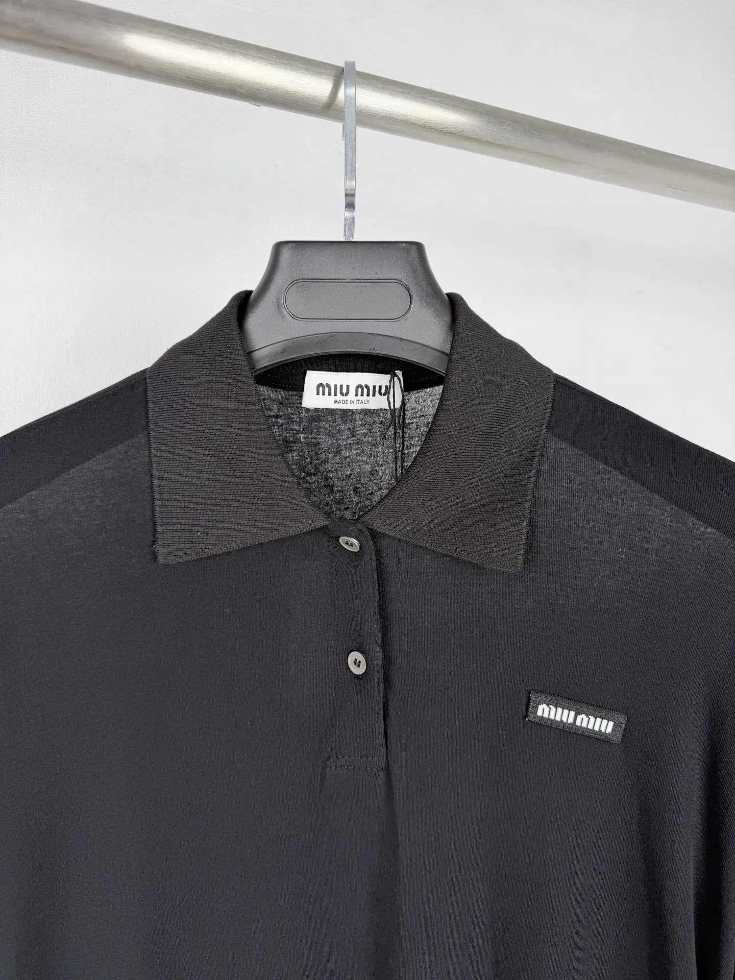 Logo-Patch Long-Sleeve Polo Shirt D20520003 — view 5