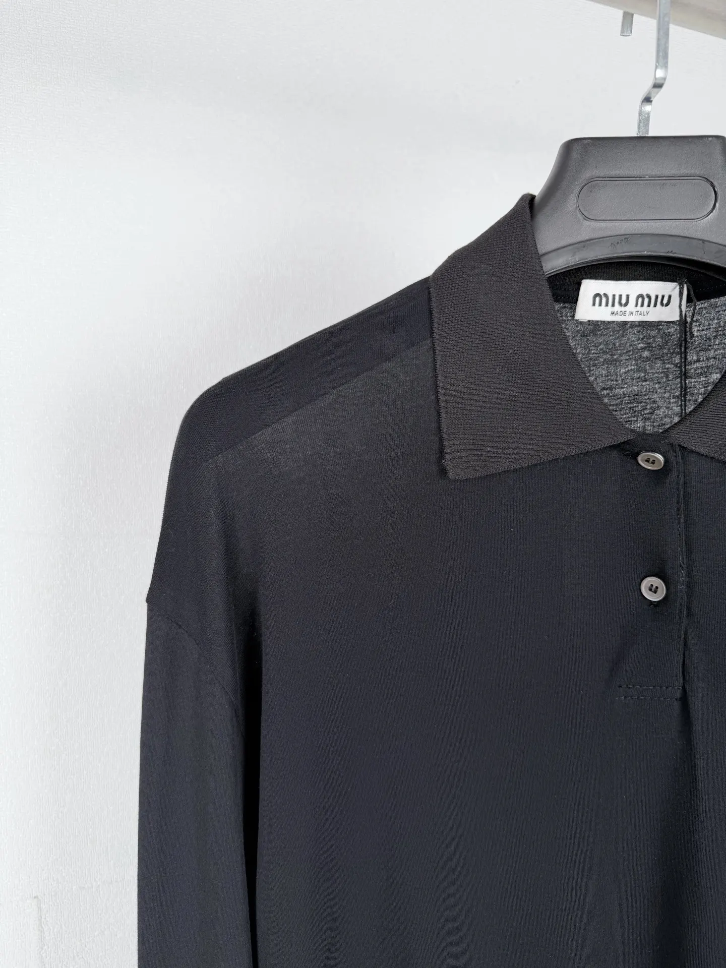Logo-Patch Long-Sleeve Polo Shirt D20520003 — view 7