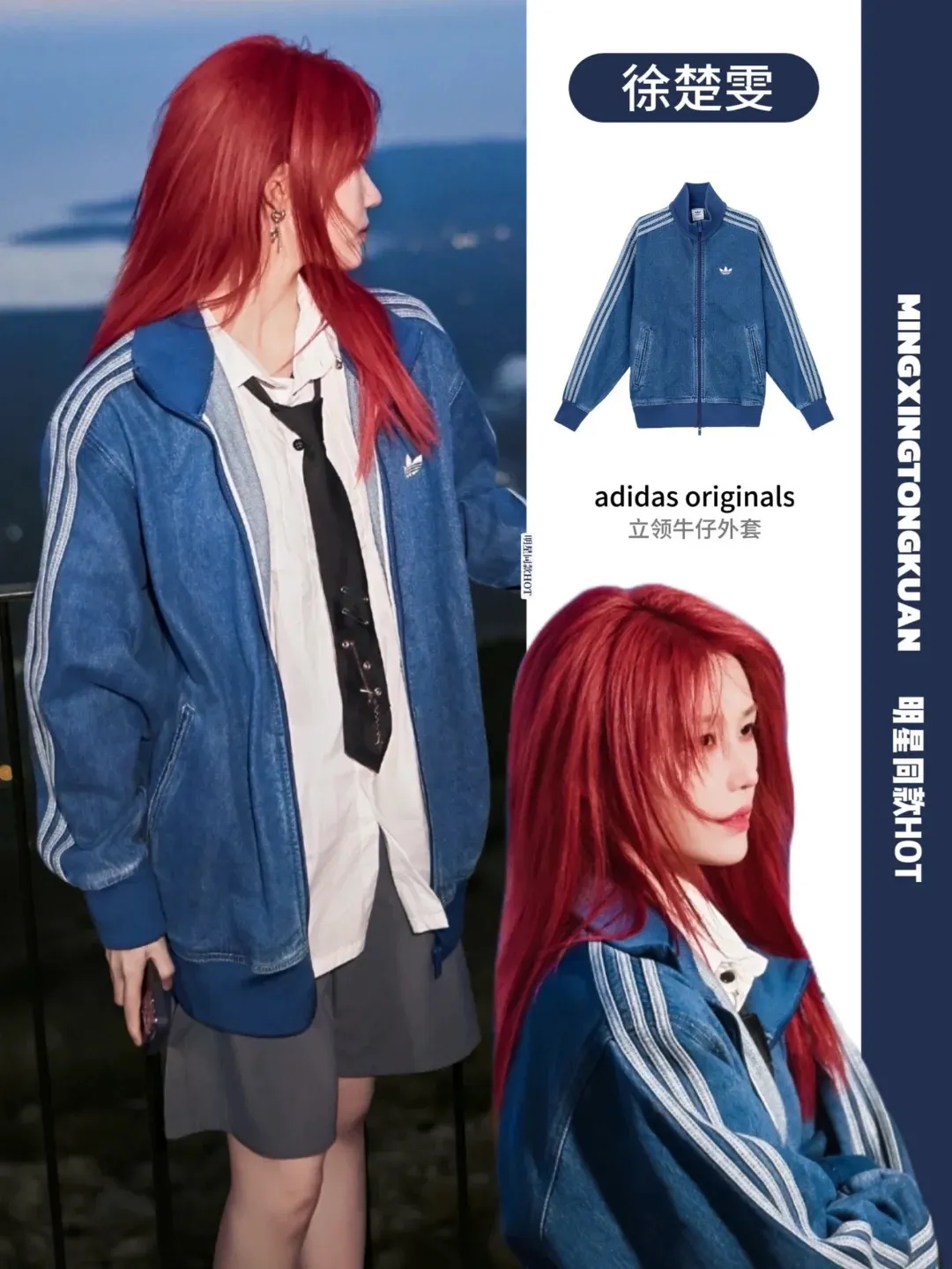 Adidas Originals Firebird Denim Track Jacket D20521729 — view 38