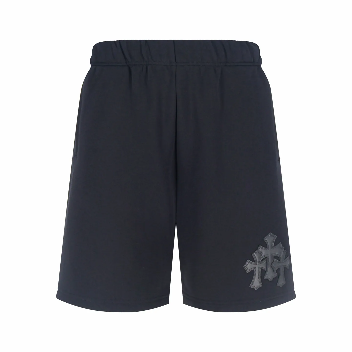 Leather Cross Patch Cotton Shorts D21019856