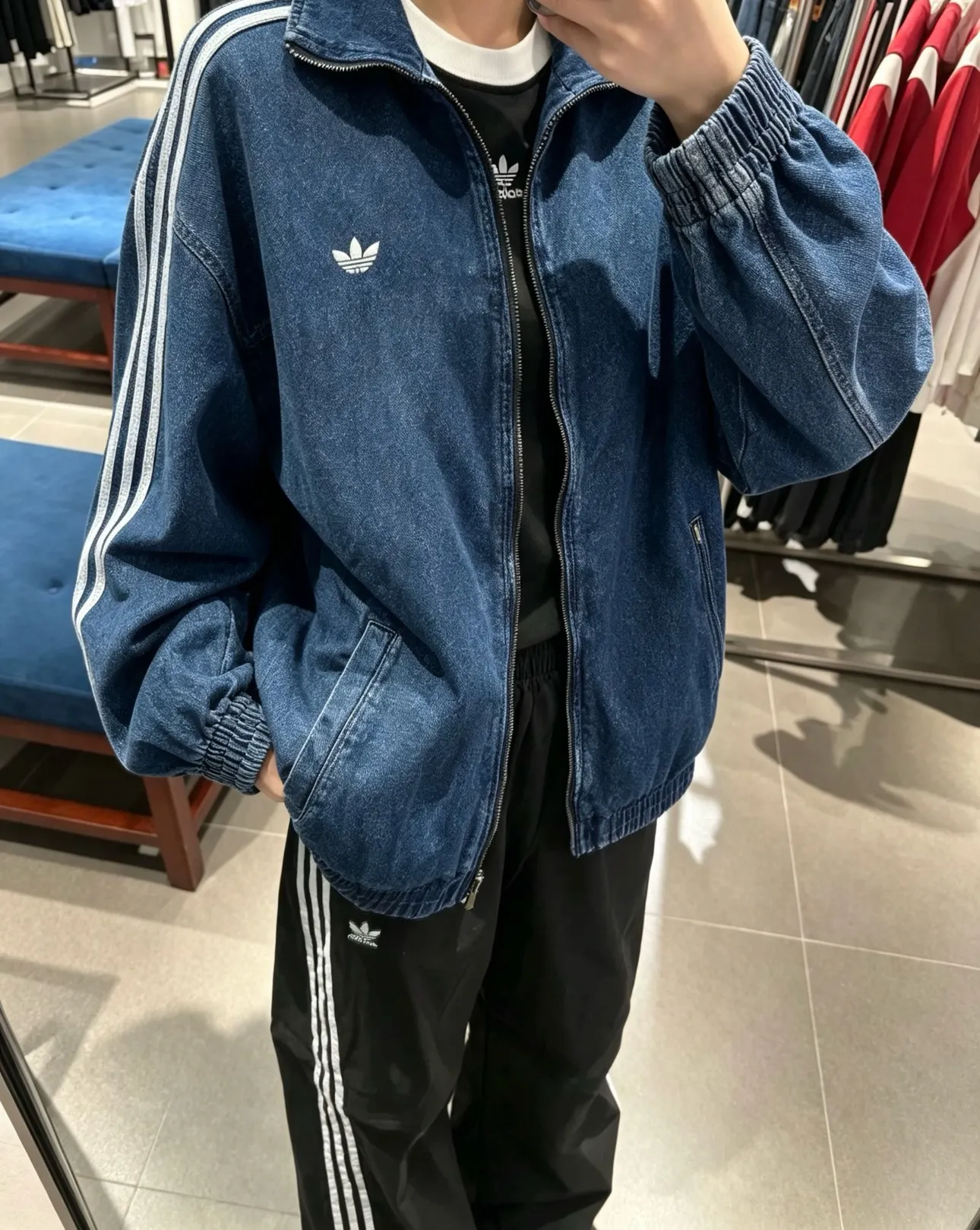 Adidas Originals Firebird Denim Track Jacket D21021757 — view 2