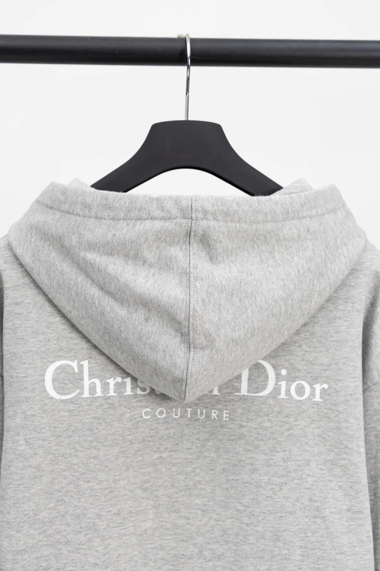 Logo-Embroidered Distressed Cotton-Jersey Hoodie D21019872 — view 3