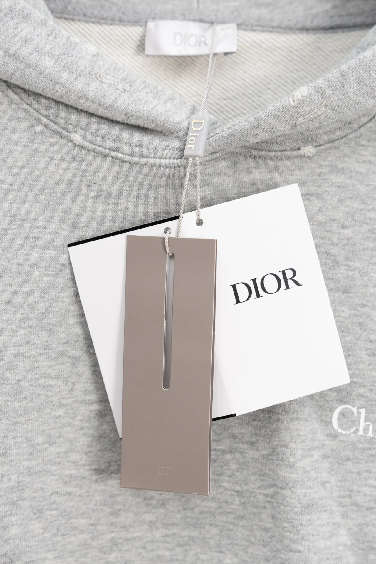 Logo-Embroidered Distressed Cotton-Jersey Hoodie D21019872 — view 8