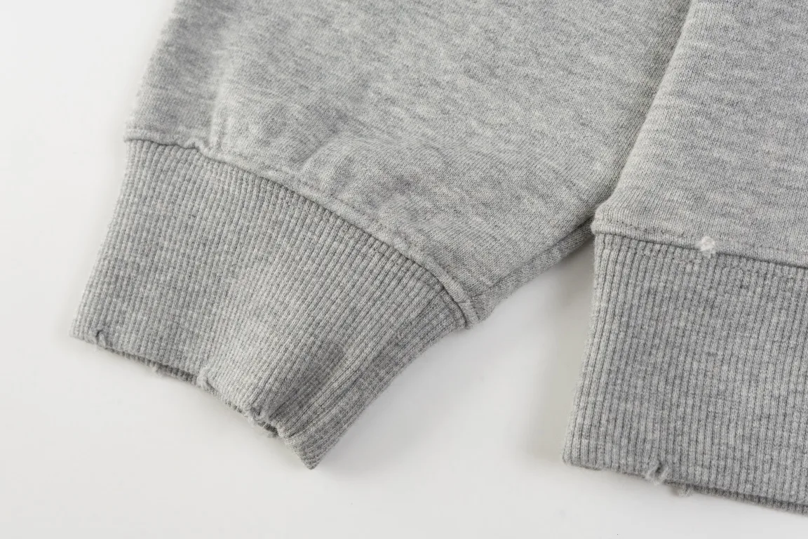 Logo-Embroidered Distressed Cotton-Jersey Hoodie D21019873 — view 12