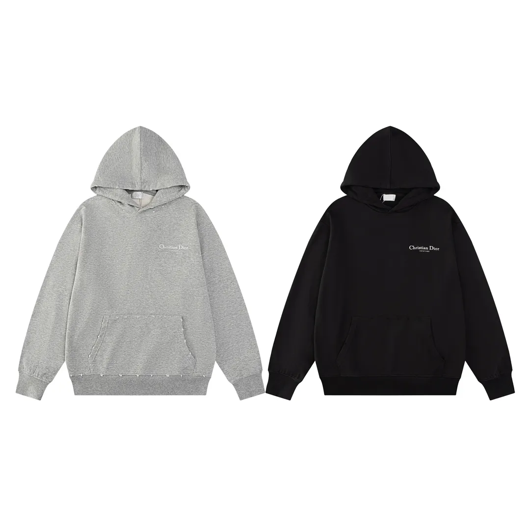 Logo-Embroidered Distressed Cotton-Jersey Hoodie D21019873 — view 13