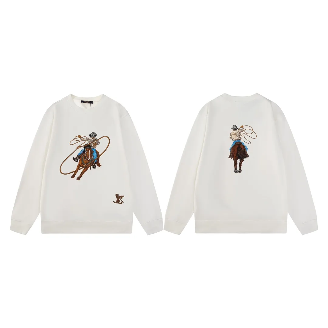 Embroidered Cowboy Motif Crew-Neck Sweatshirt D21019895 — view 13
