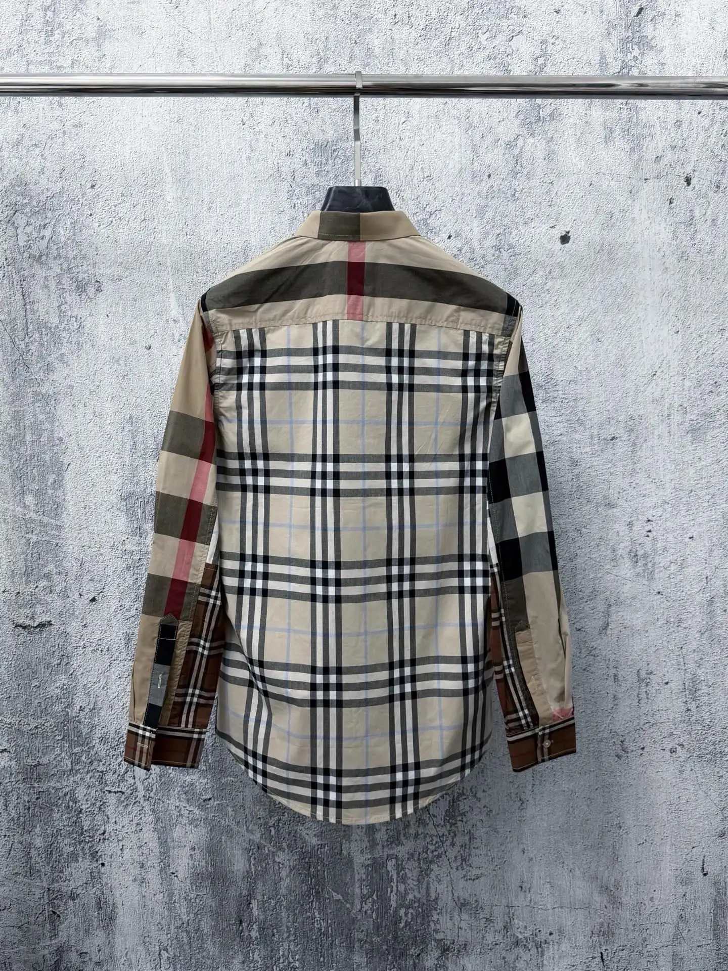 Patchwork Check Cotton Poplin Shirt D21523564 — view 2