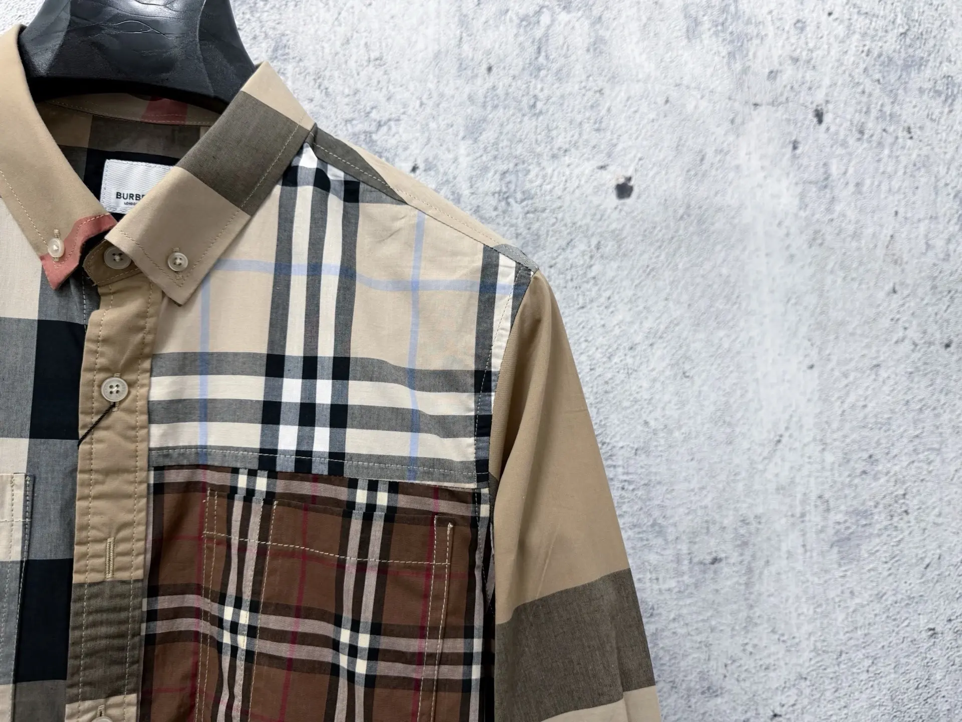 Patchwork Check Cotton Poplin Shirt D21523564 — view 3