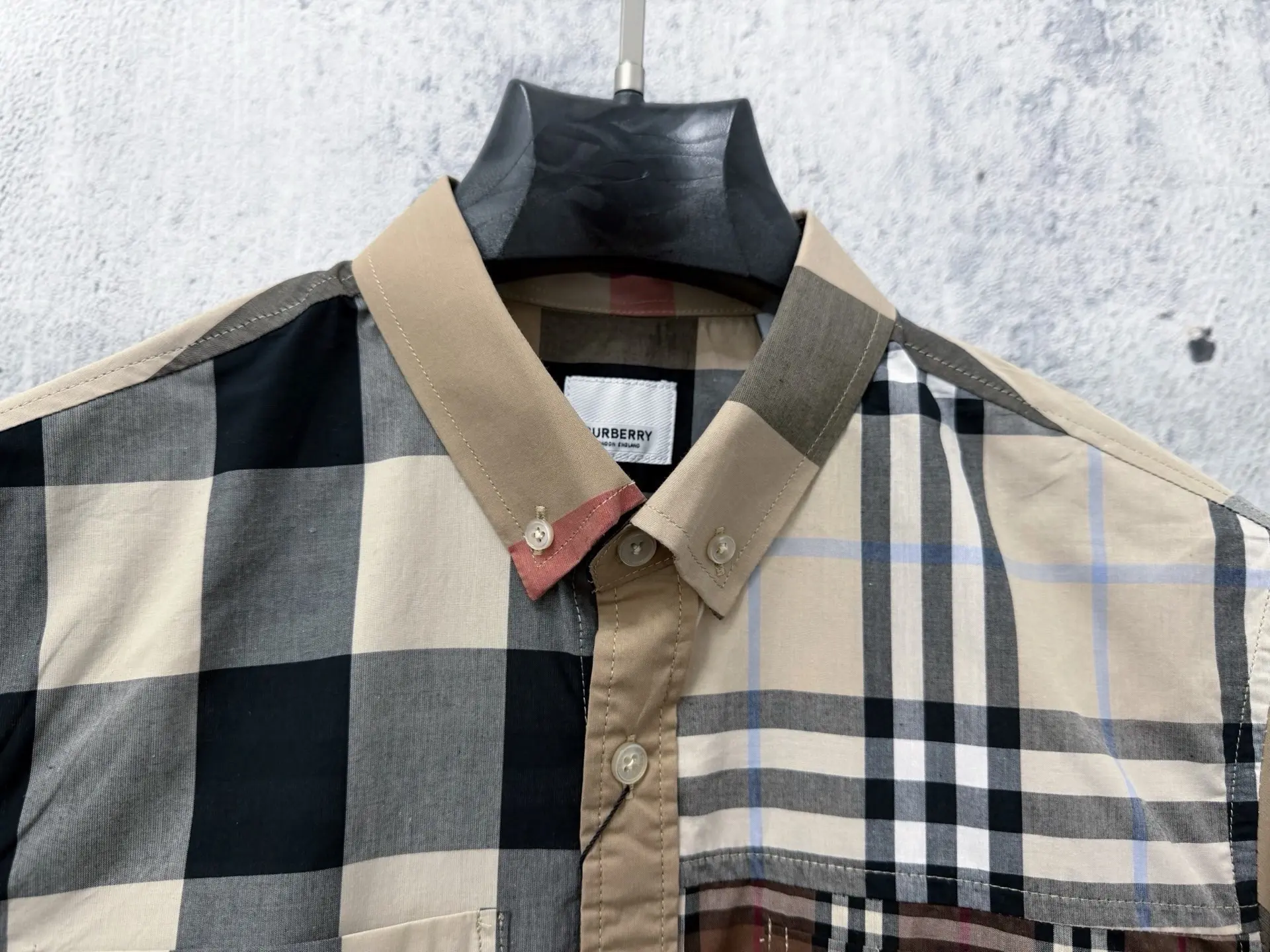 Patchwork Check Cotton Poplin Shirt D21523564 — view 4