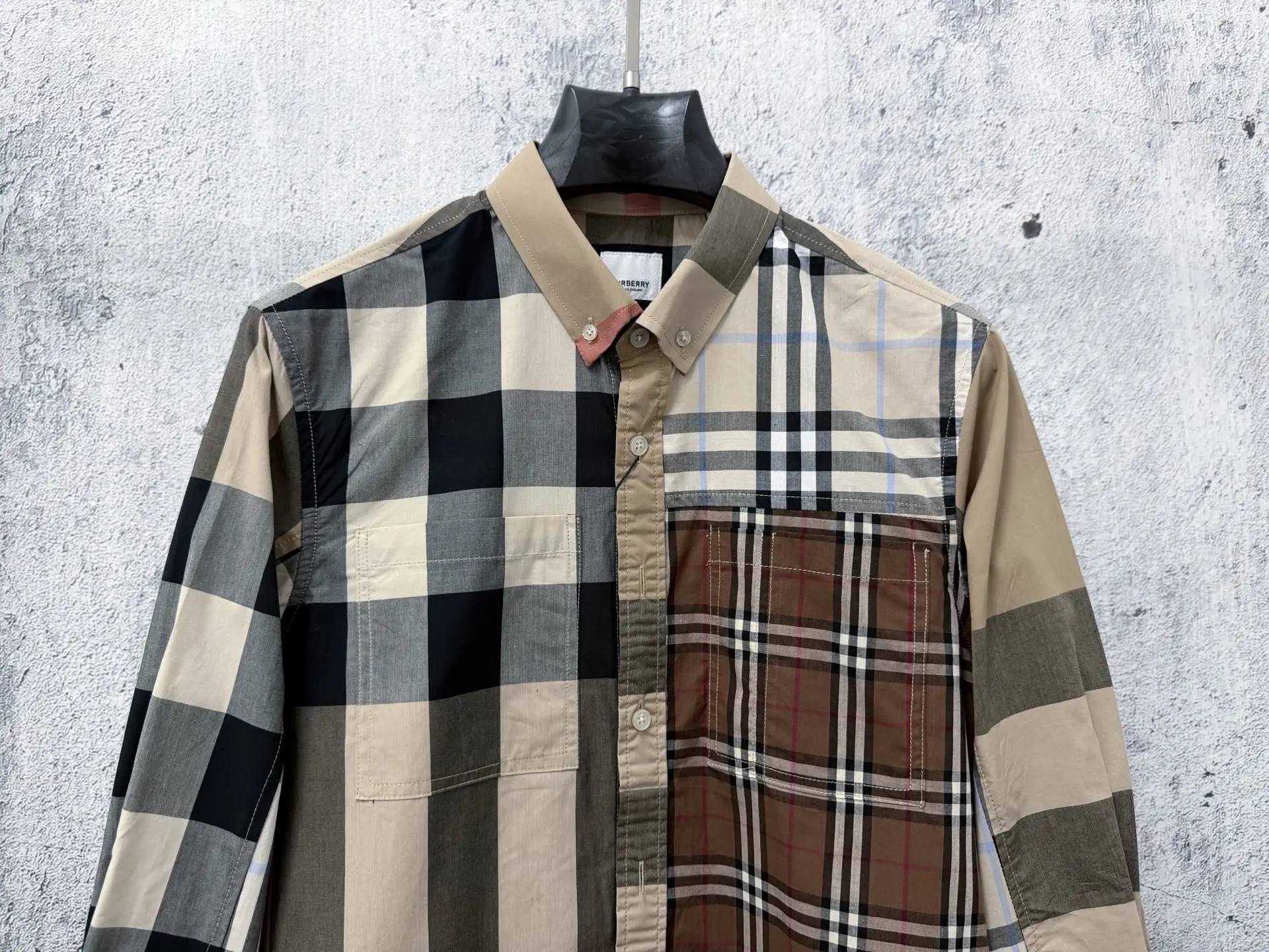 Patchwork Check Cotton Poplin Shirt D21523564 — view 5