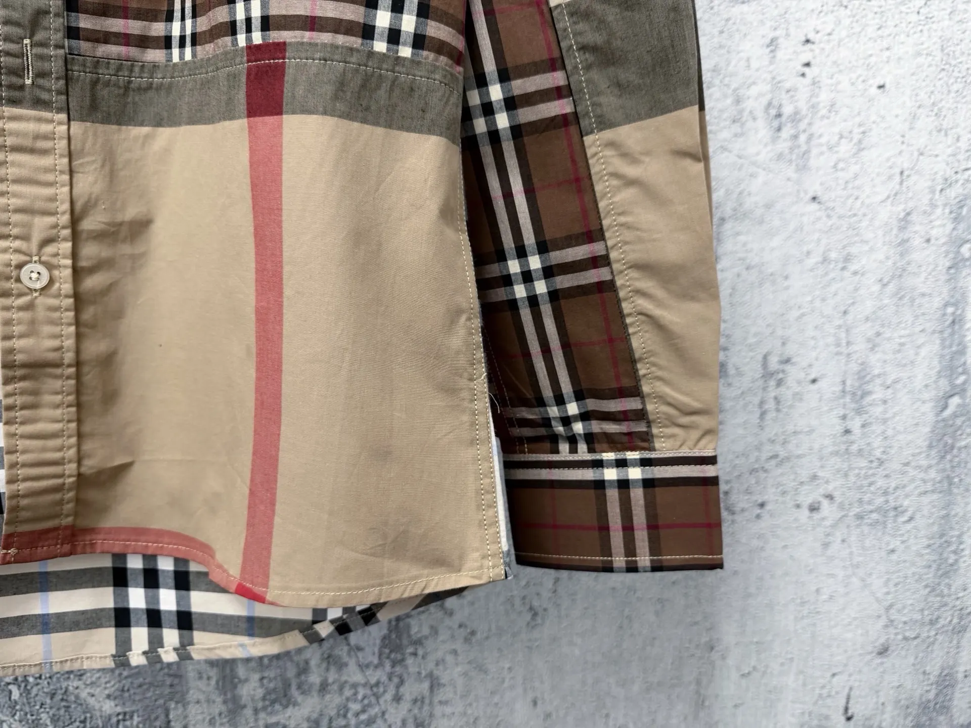 Patchwork Check Cotton Poplin Shirt D21523564 — view 8