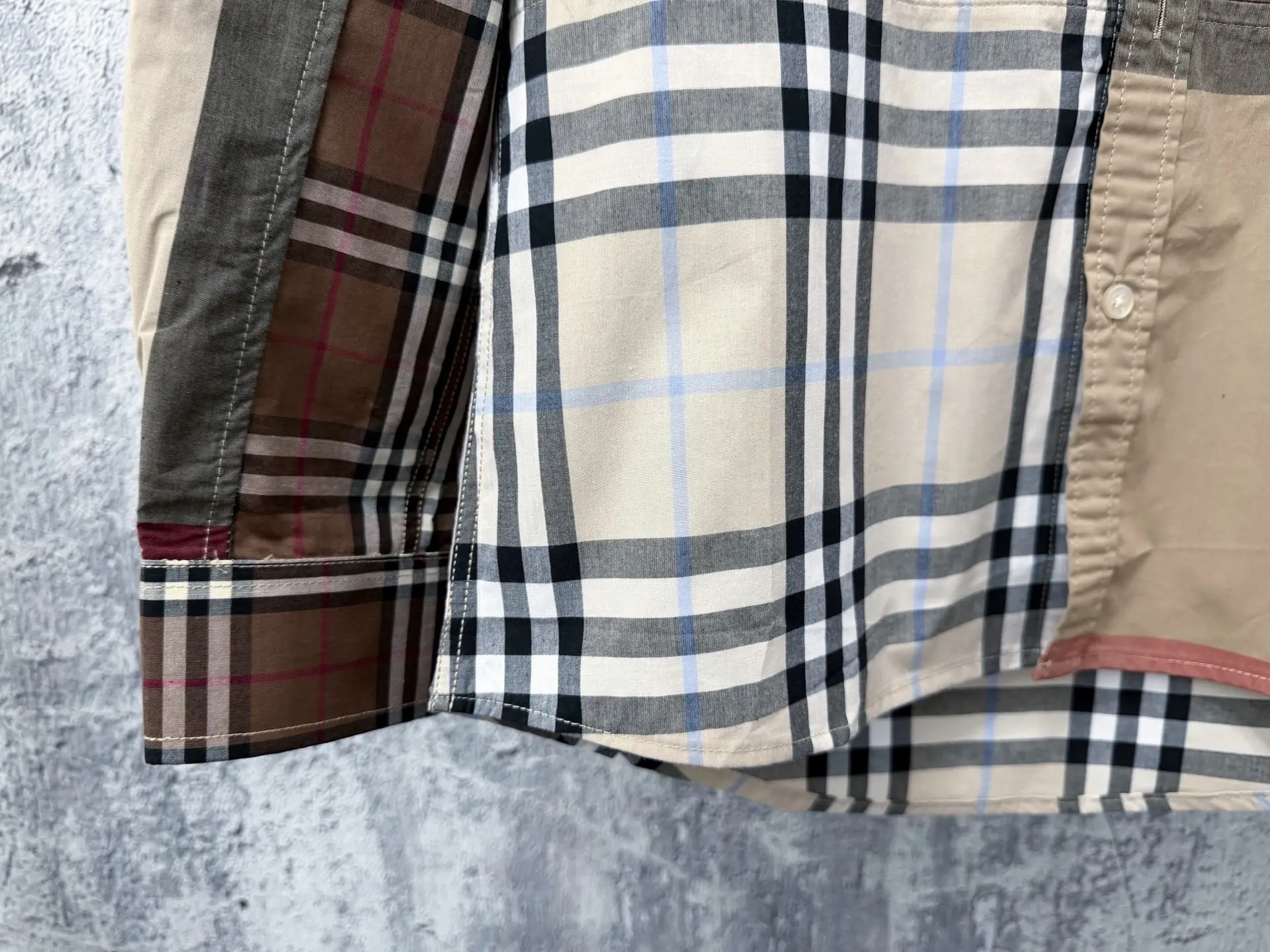 Patchwork Check Cotton Poplin Shirt D21523564 — view 10