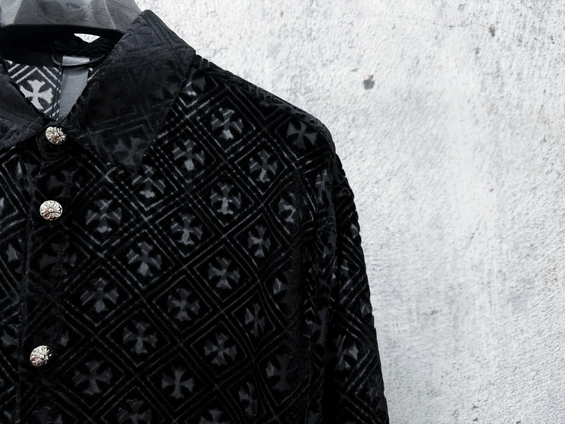 Monogram Devoré Velvet Long-Sleeve Shirt D21523561 — view 3