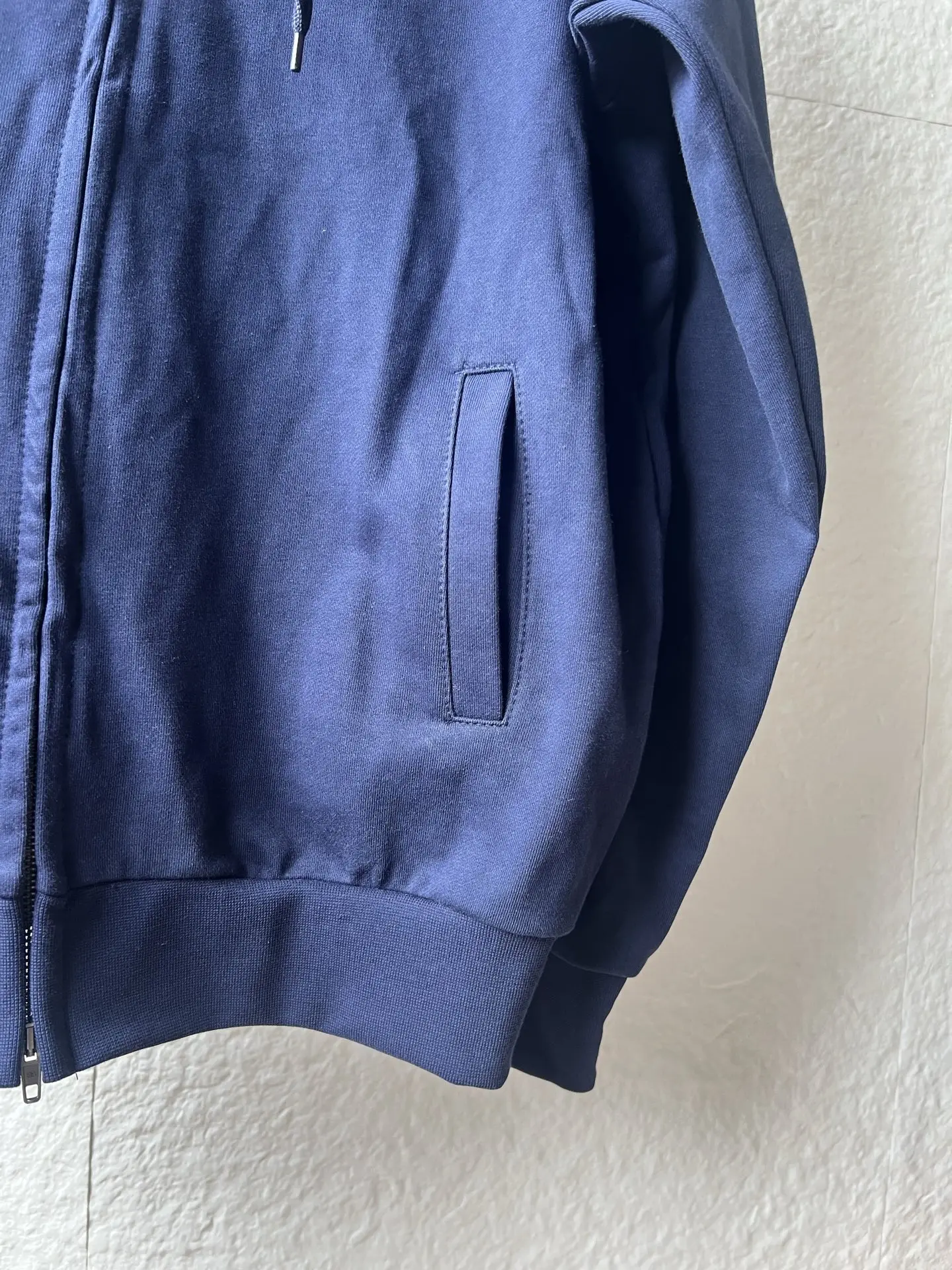 Tape Type Distressed Zip-Up Hoodie D21521558 — view 5