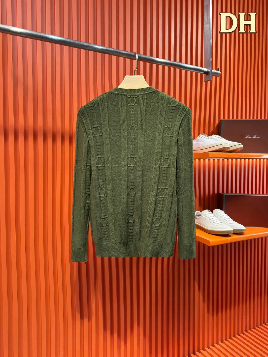 Logo-Embroidered Wool and Cashmere-Blend Sweater D21522027 — view 2