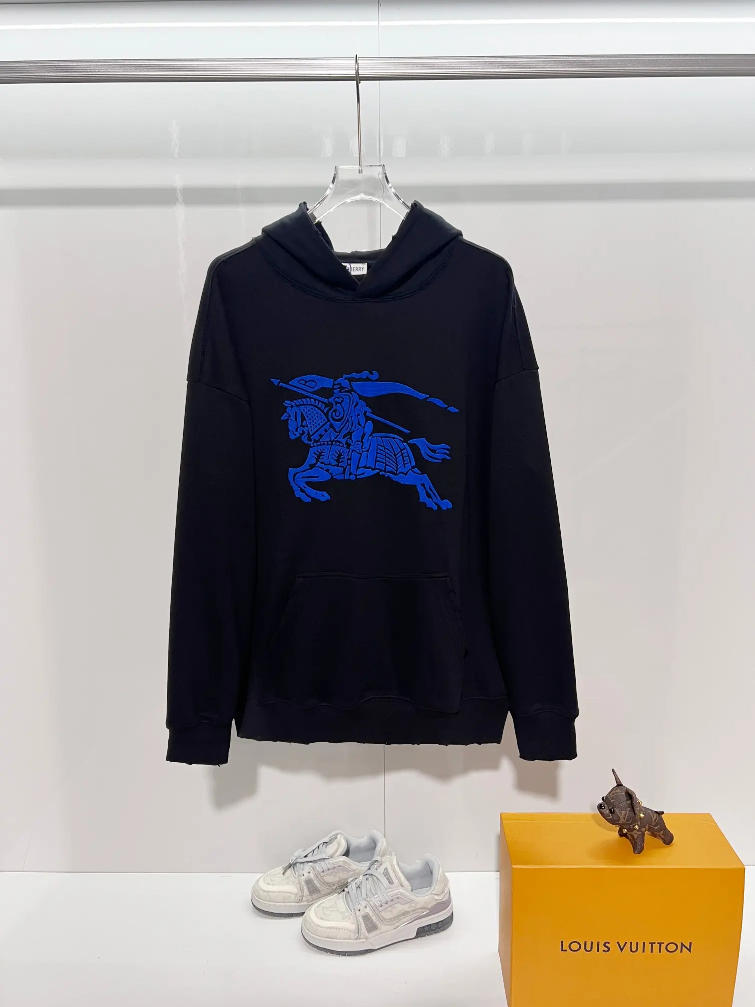 EKD Logo Distressed Cotton Hoodie D22022834