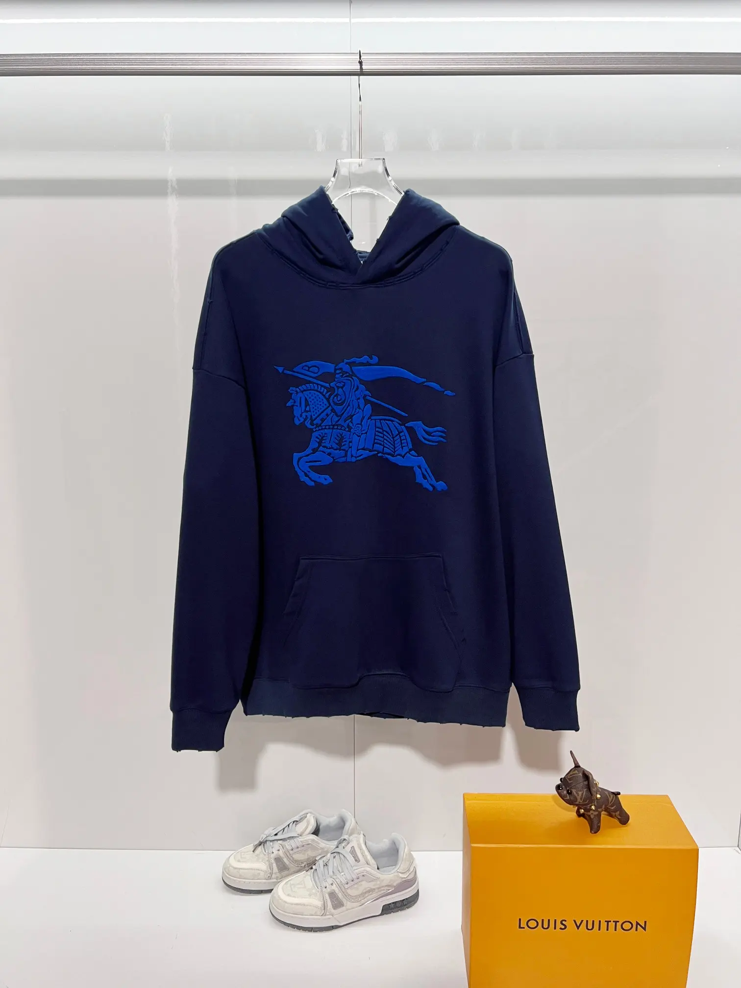 EKD Logo Distressed Cotton-Jersey Hoodie D22022835