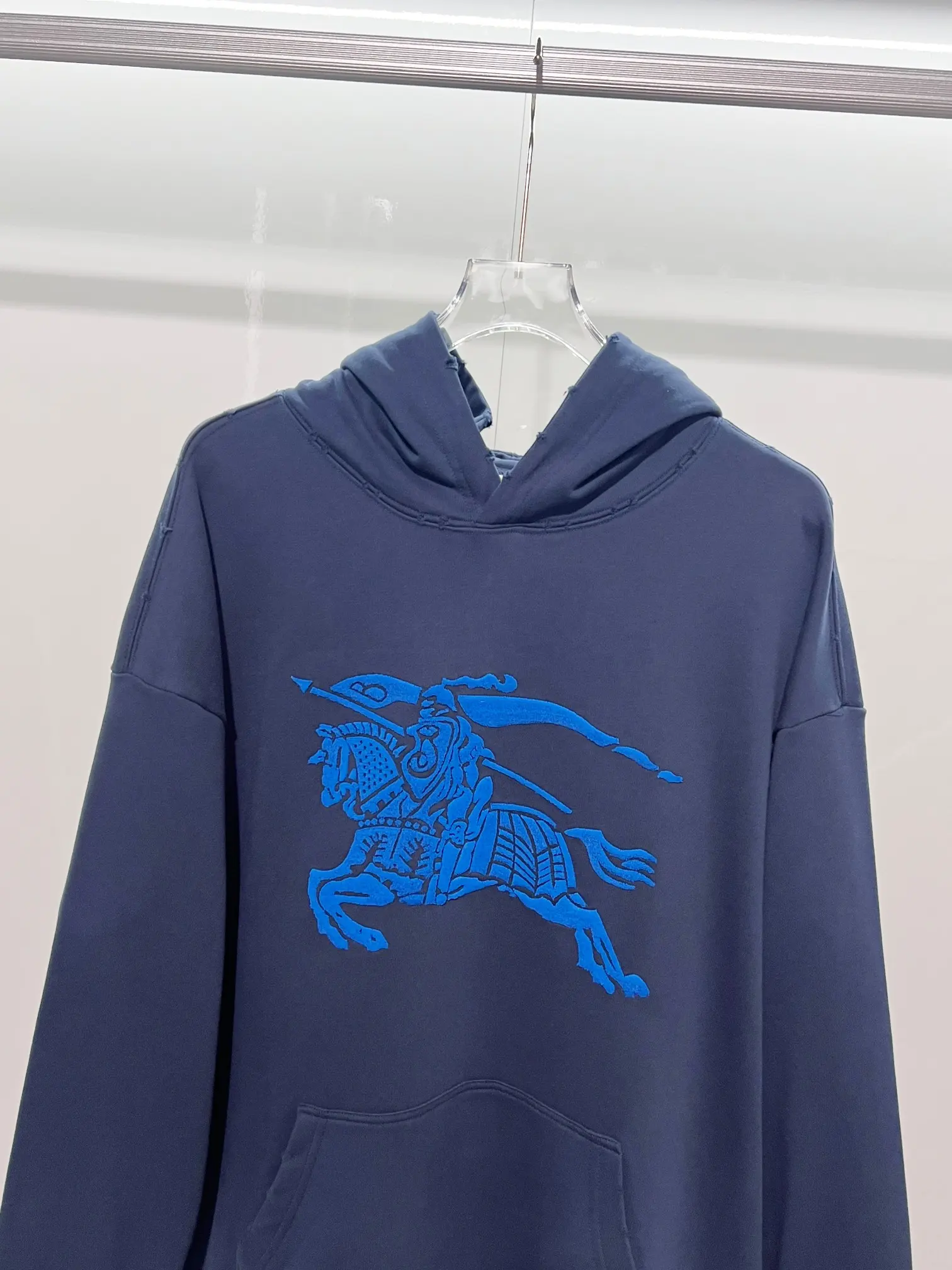 EKD Logo Distressed Cotton-Jersey Hoodie D22022835 — view 3