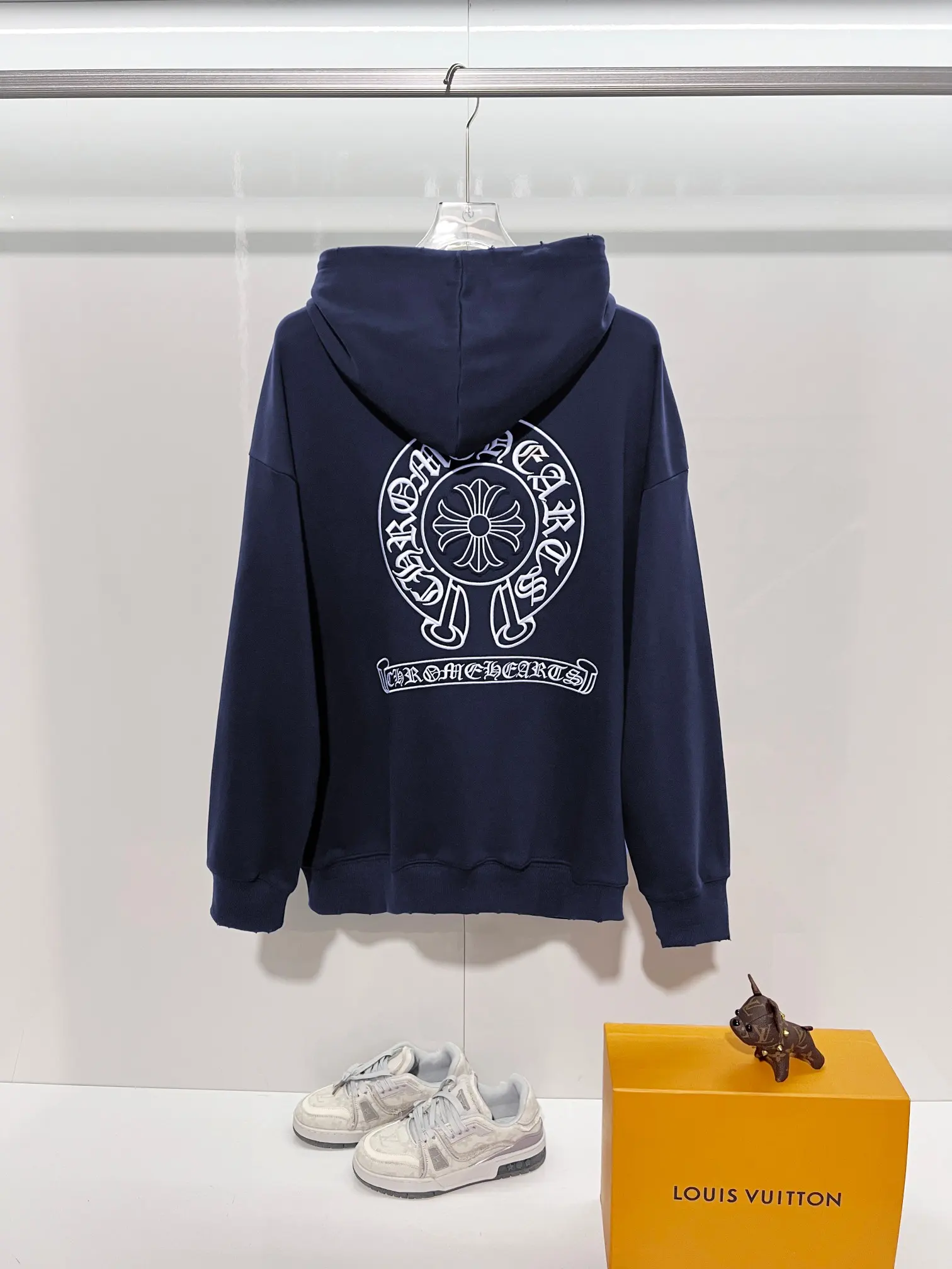 Chrome Hearts Logo Embroidery Distressed Hoodie D22022847 — view 2
