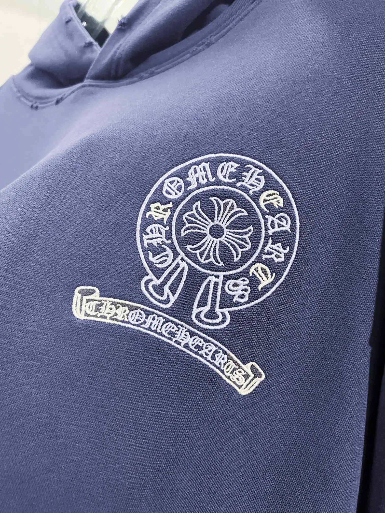Chrome Hearts Logo Embroidery Distressed Hoodie D22022847 — view 4