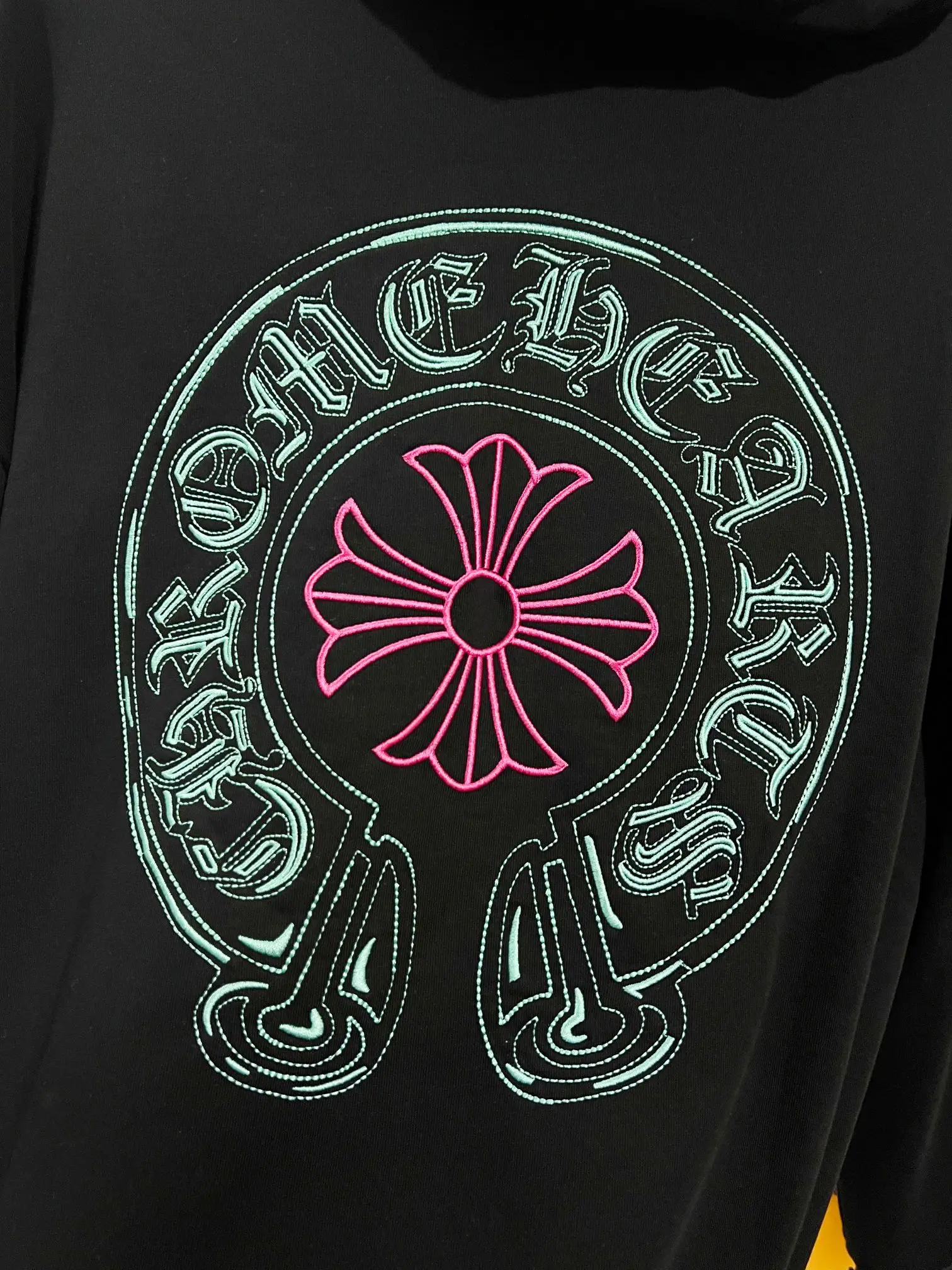 Logo-Embroidered Distressed Cotton Hoodie D22022850 — view 5