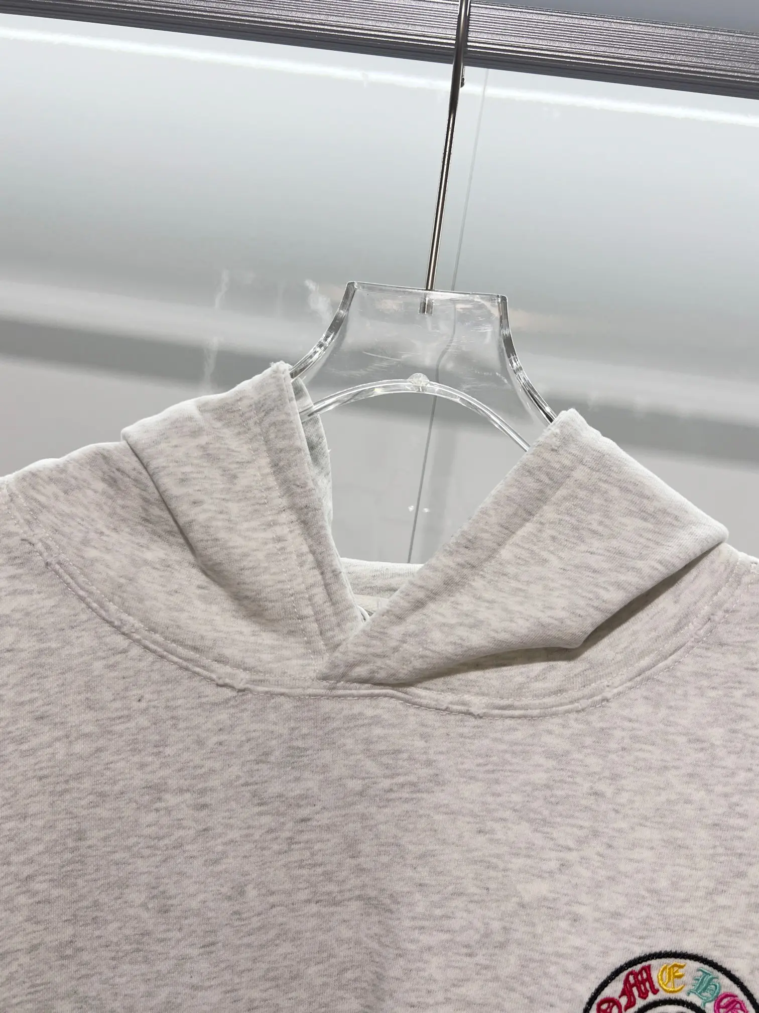 Logo Embroidery Distressed Cotton Hoodie D22022849 — view 7
