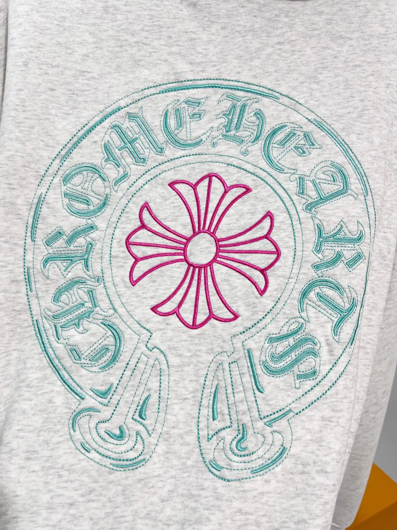 Logo Embroidery Distressed Cotton Hoodie D22022851 — view 5