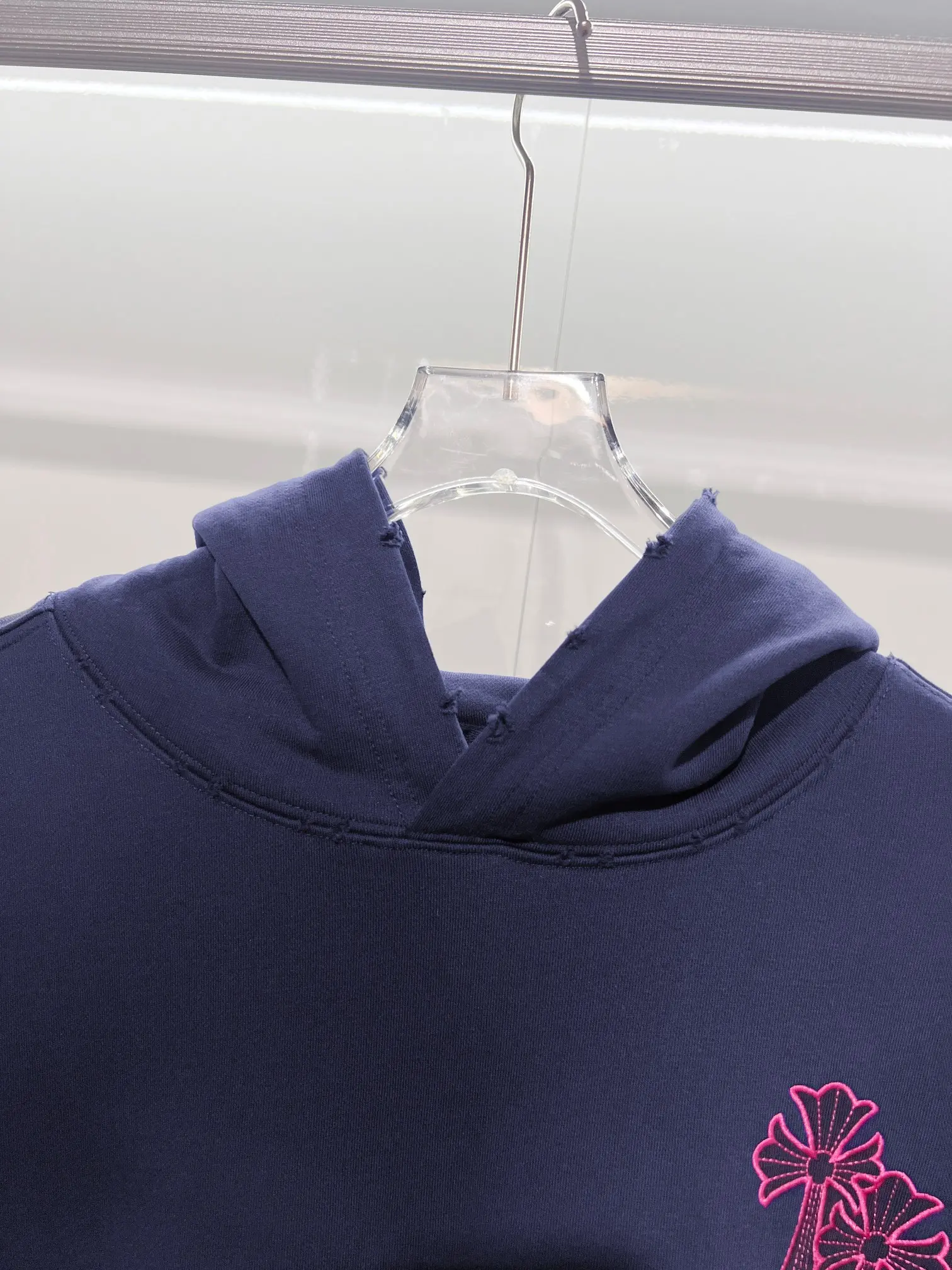 Cross Patch Distressed Cotton-Jersey Hoodie D22022853 — view 7