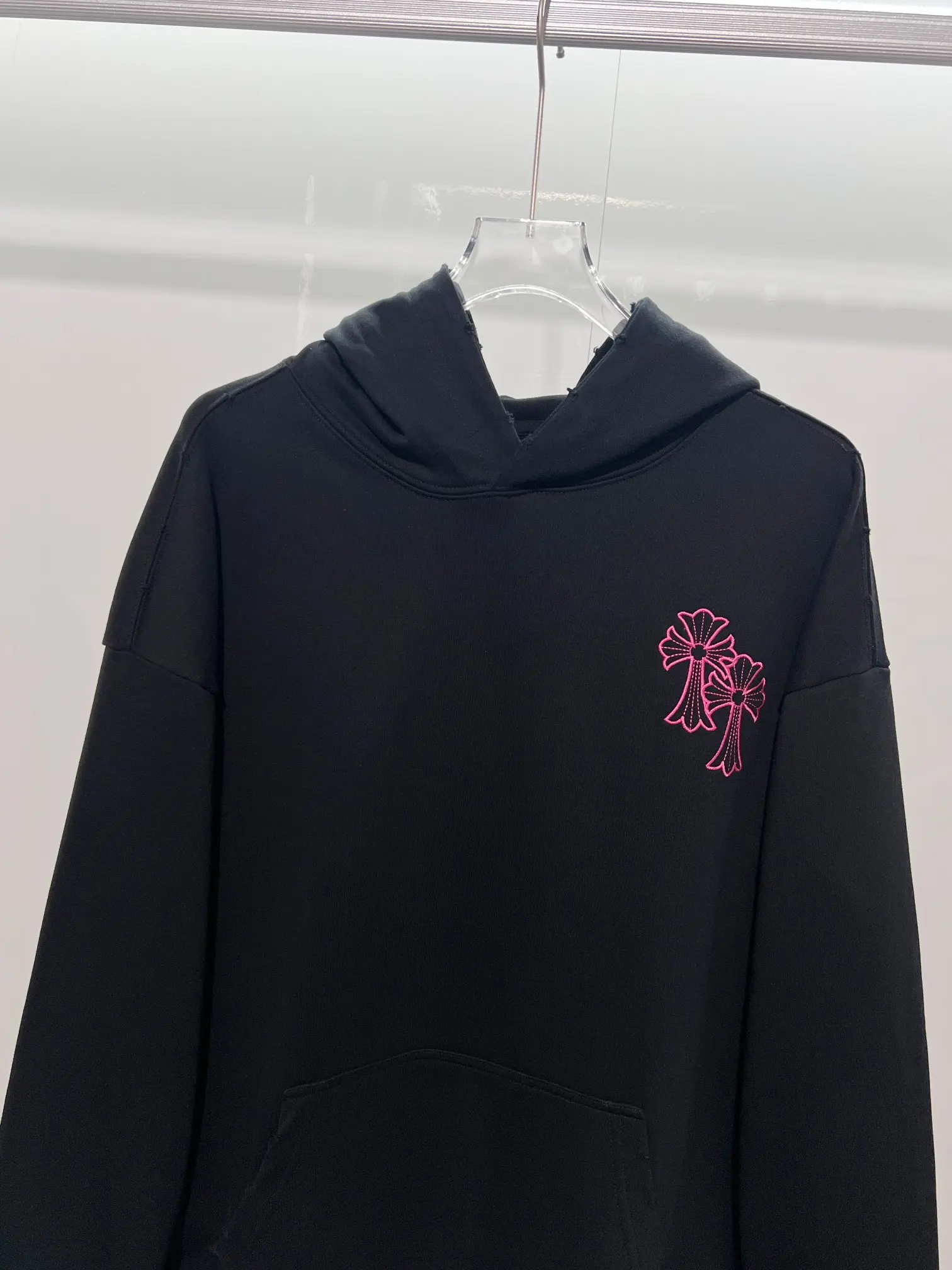 Cross Patch Distressed Cotton Hoodie D22022852 — view 3