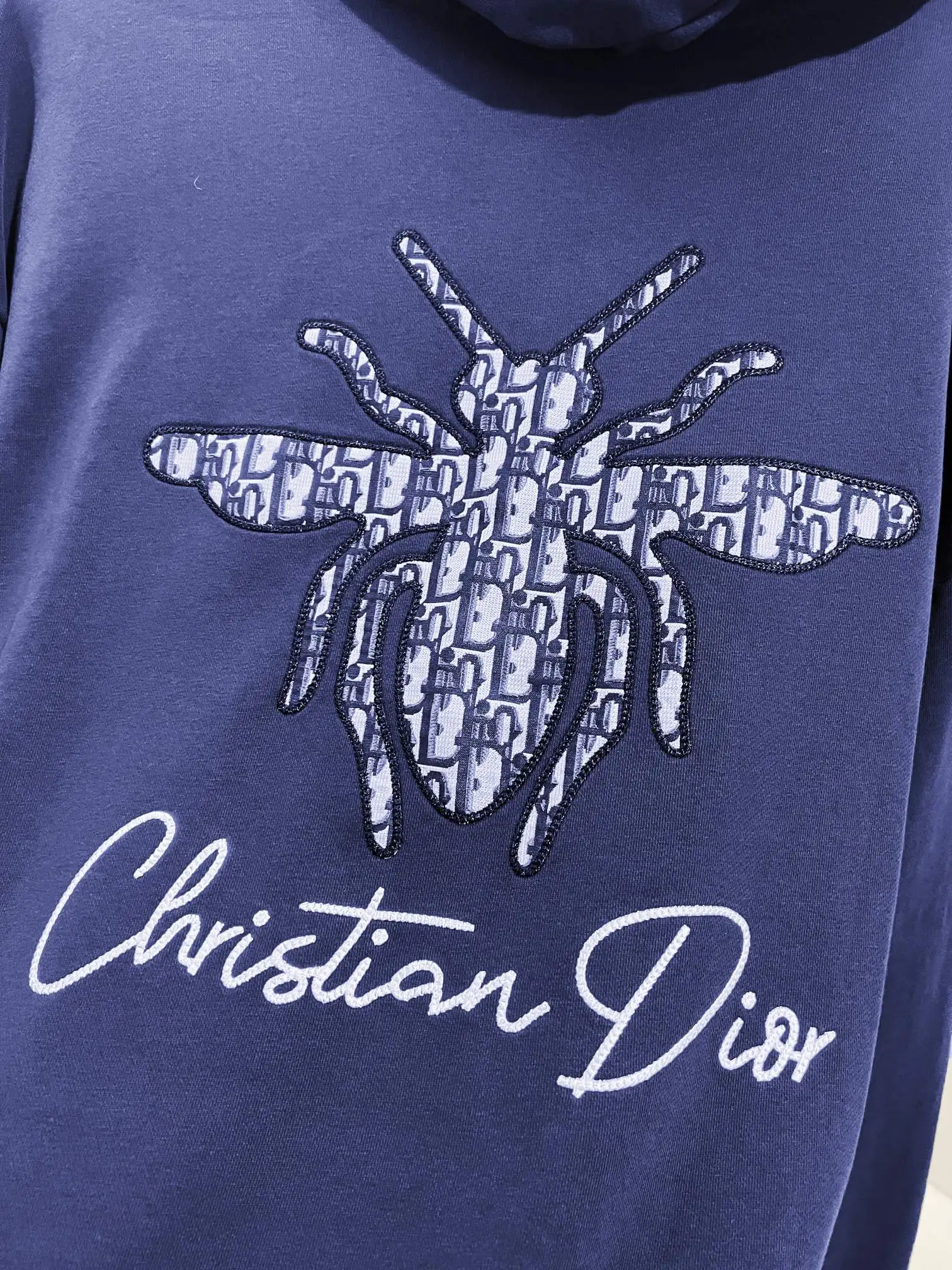 Logo Embroidery Distressed Cotton Hoodie D22022837 — view 5