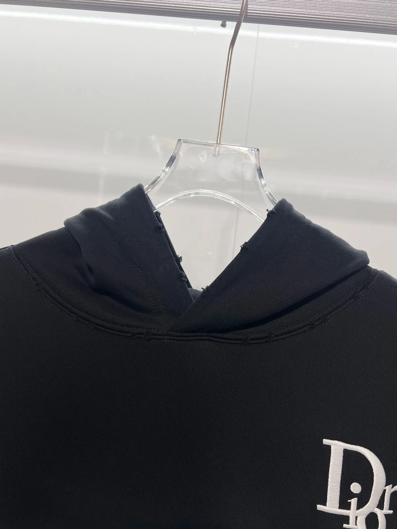 Logo Embroidery Distressed Cotton Hoodie D22022836 — view 7