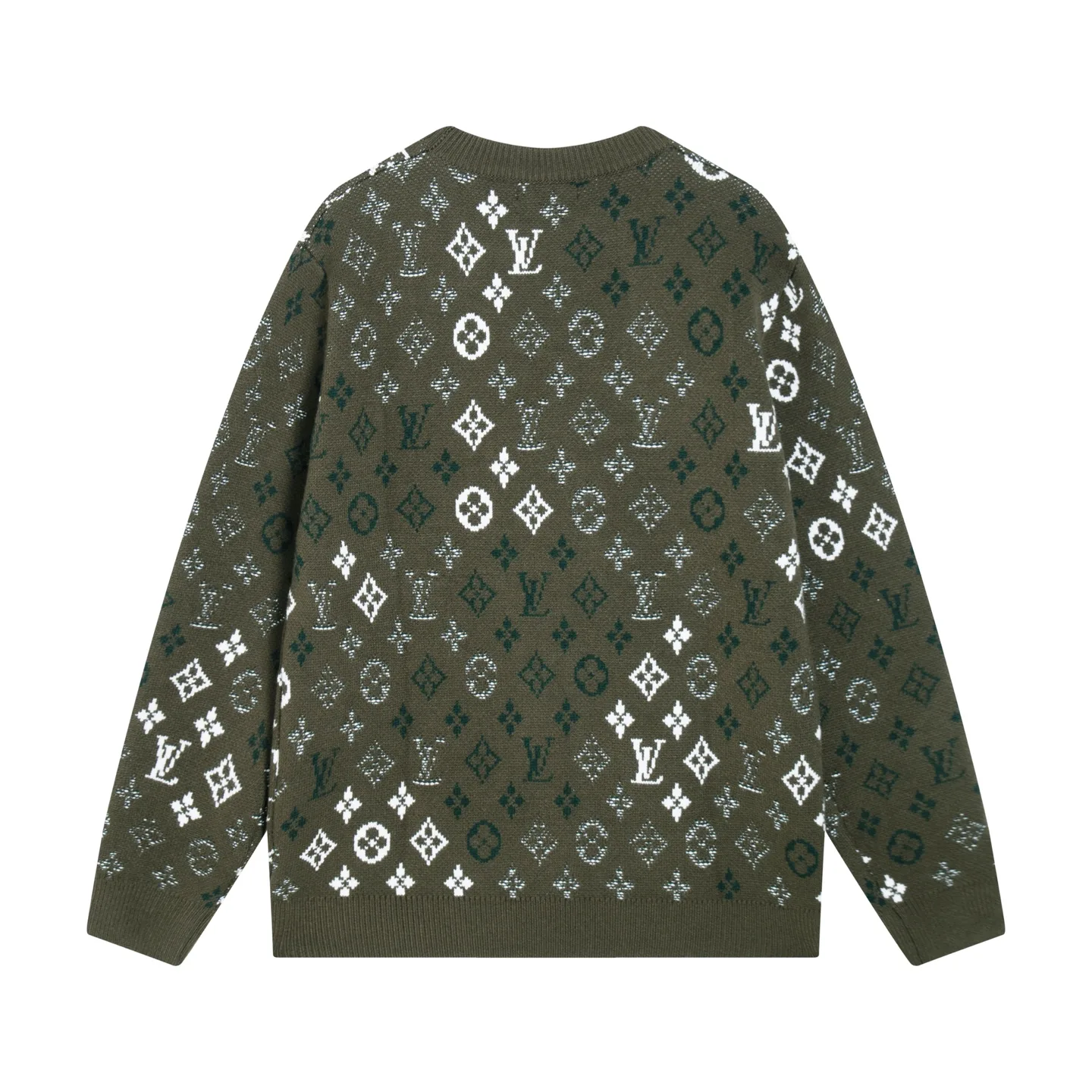 Monogram Jacquard Crew-Neck Wool Sweater D22022057 — view 2