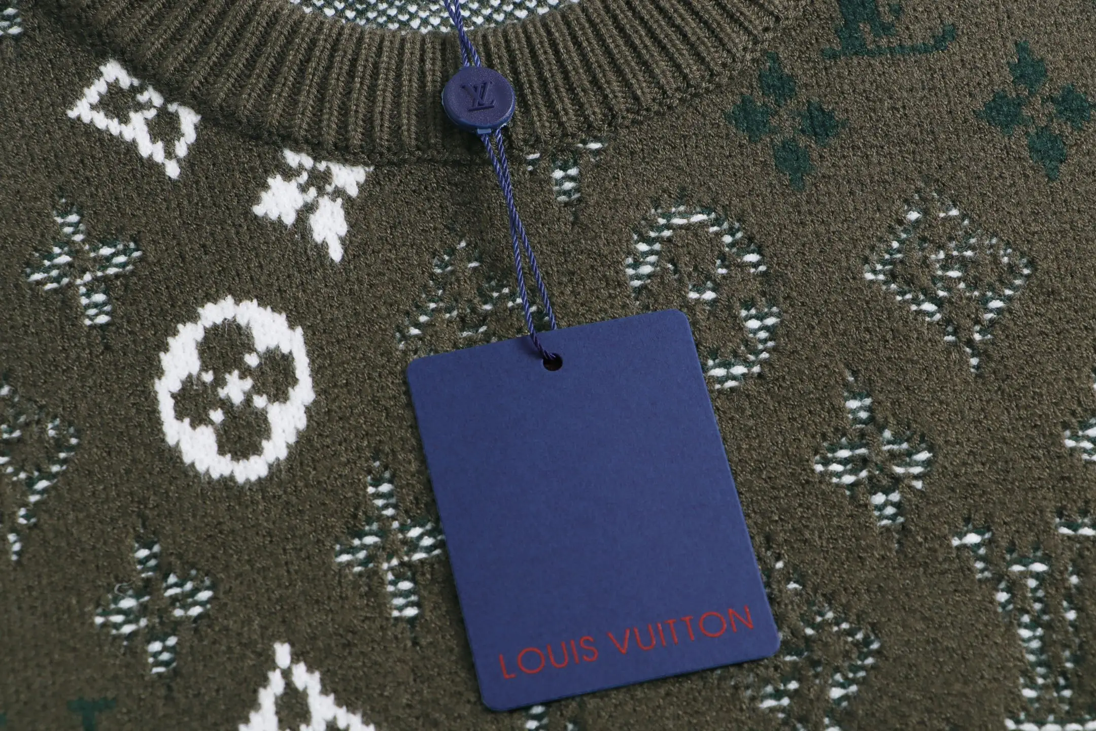 Monogram Jacquard Crew-Neck Wool Sweater D22022057 — view 7