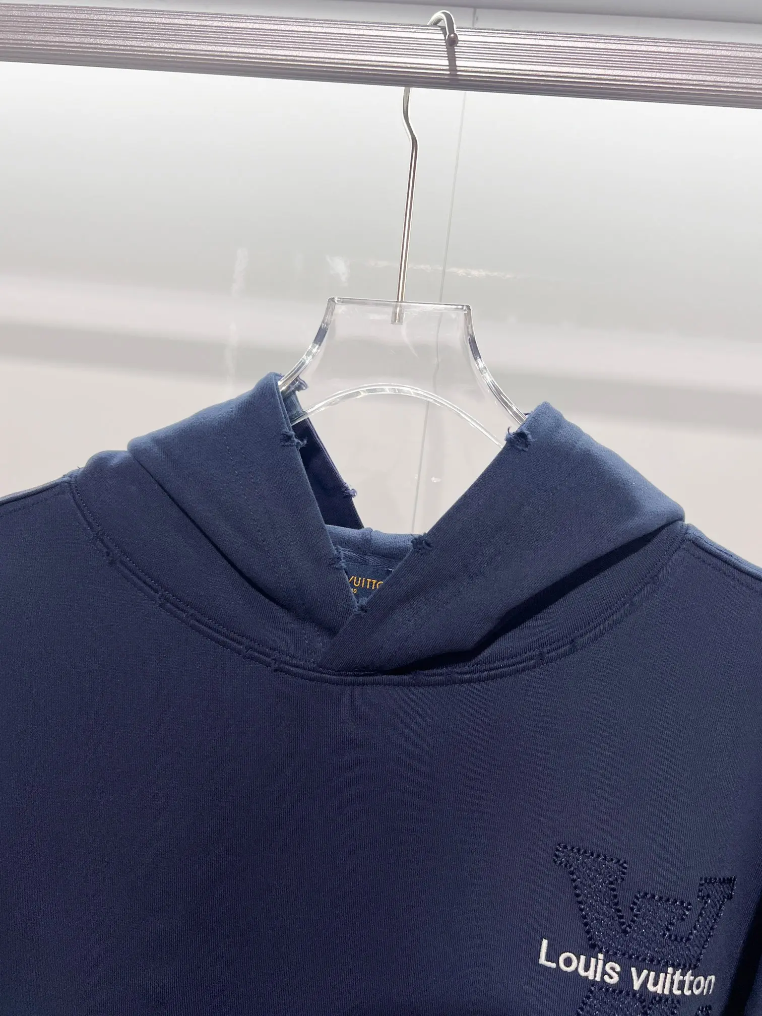 Distressed Logo Embroidery Cotton Hoodie D22022841 — view 7