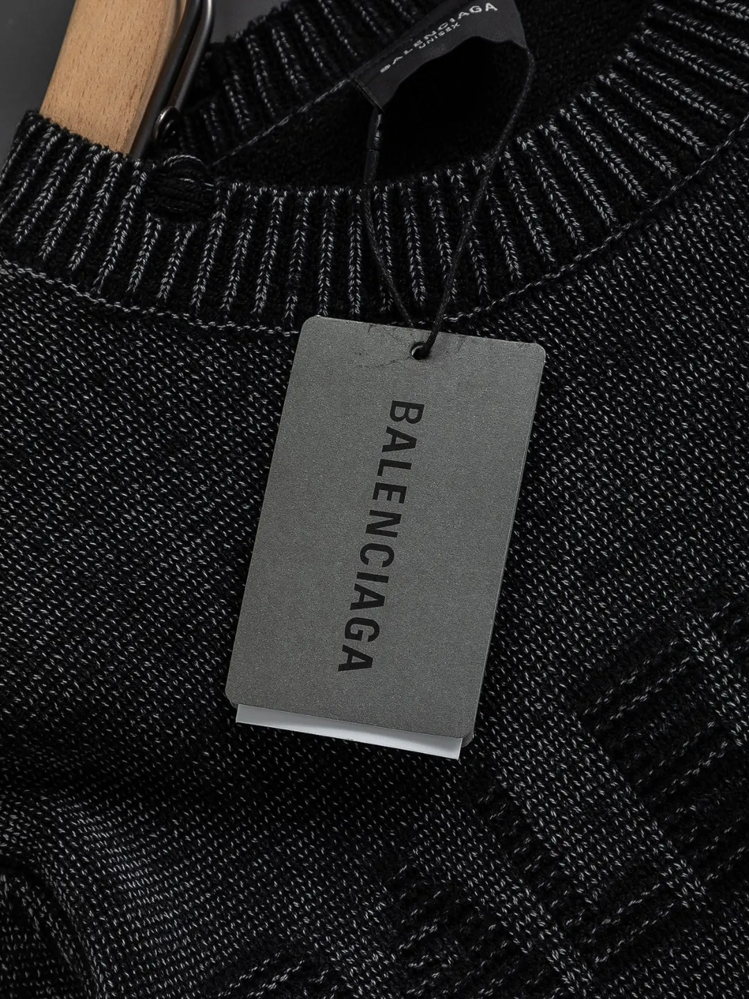 Logo-Embroidered Distressed Wool-Blend Sweater D22522741 — view 6