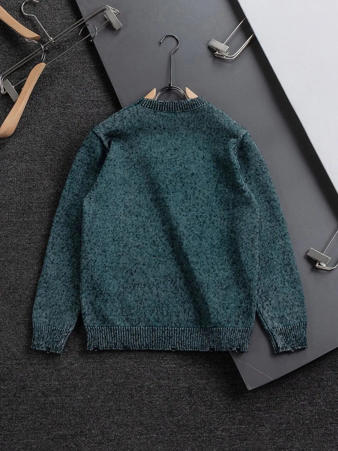 Logo-Embroidered Wool and Cashmere-Blend Sweater D22522817 — view 2