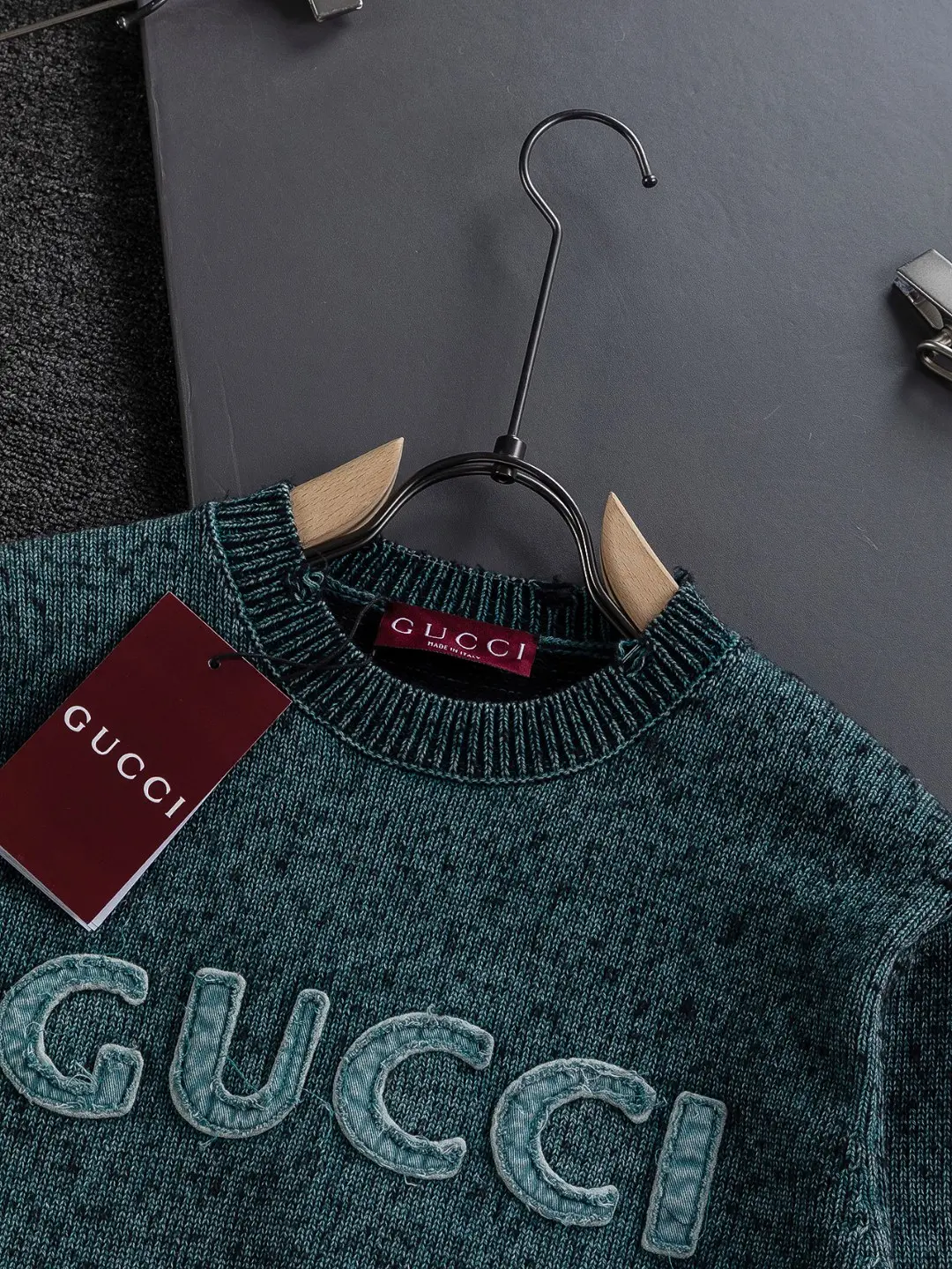 Logo-Embroidered Wool and Cashmere-Blend Sweater D22522817 — view 4