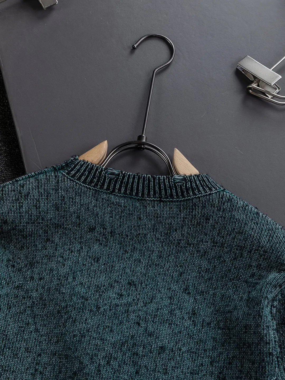 Logo-Embroidered Wool and Cashmere-Blend Sweater D22522817 — view 7