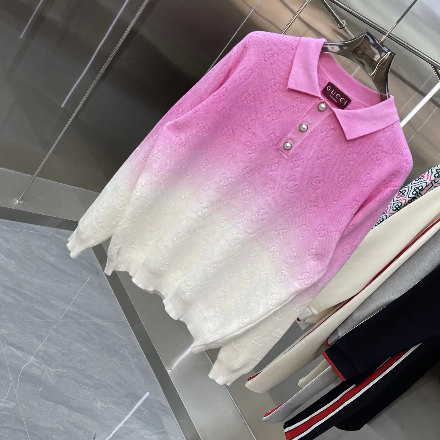 GG Monogram Ombré Polo Sweater D22523363 — view 2