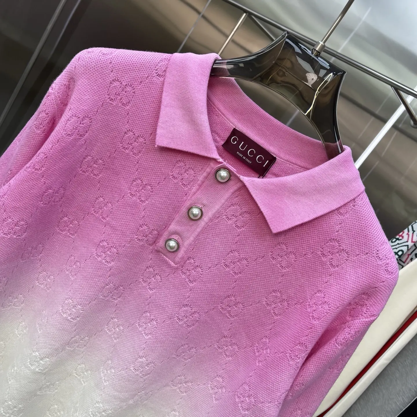 GG Monogram Ombré Polo Sweater D22523363 — view 3