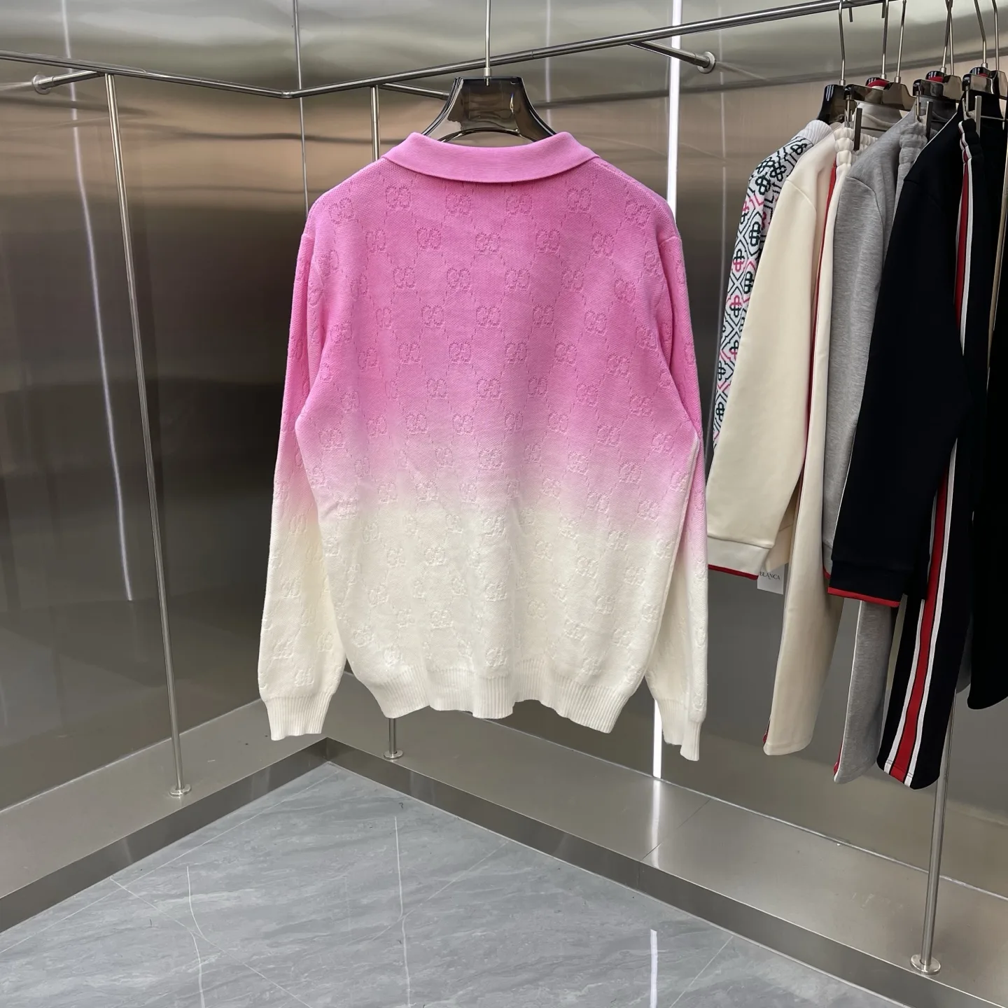 GG Monogram Ombré Polo Sweater D22523363 — view 6