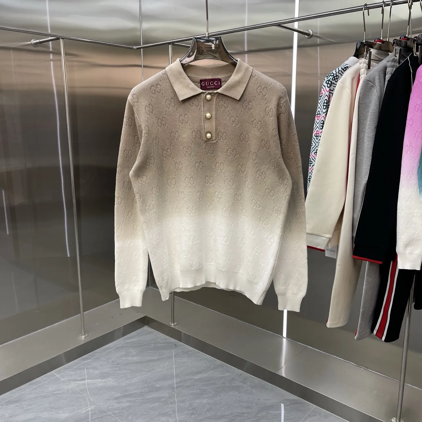 GG Monogram Ombré Polo Sweater D22523361