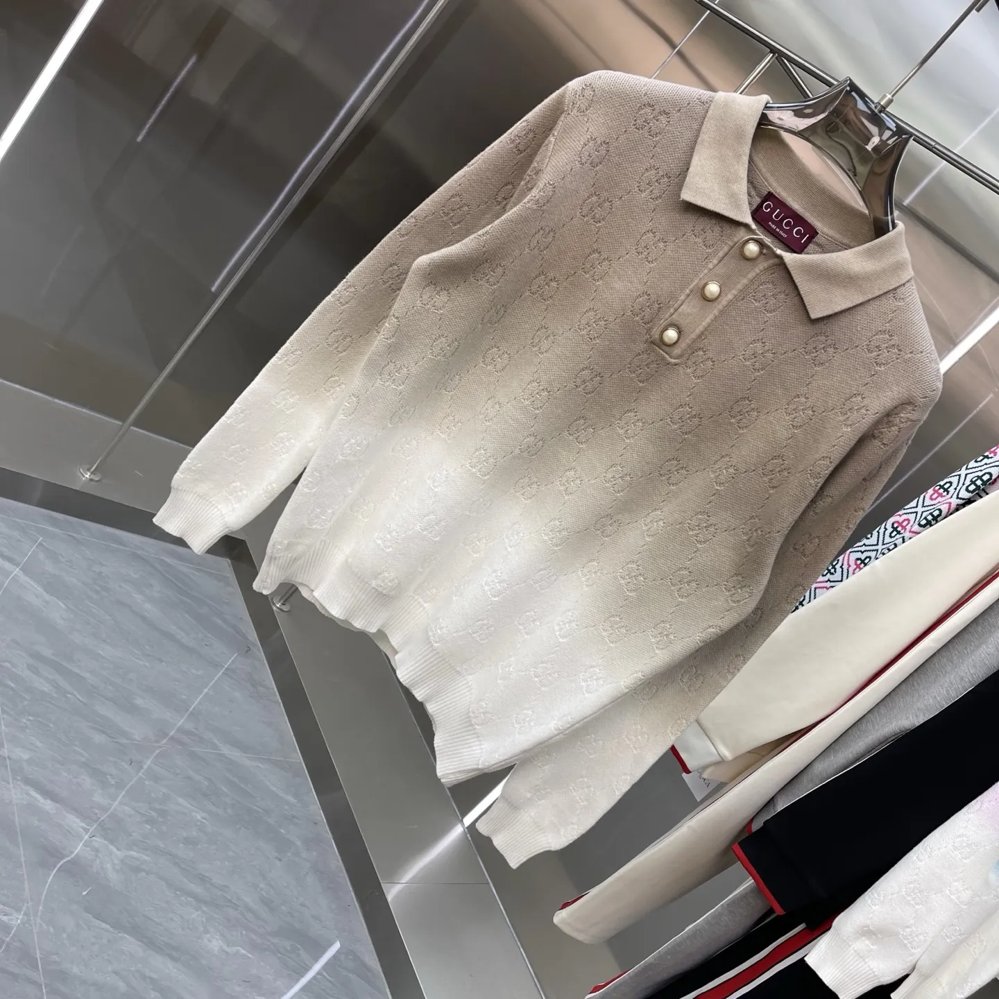 GG Monogram Ombré Polo Sweater D22523361 — view 2