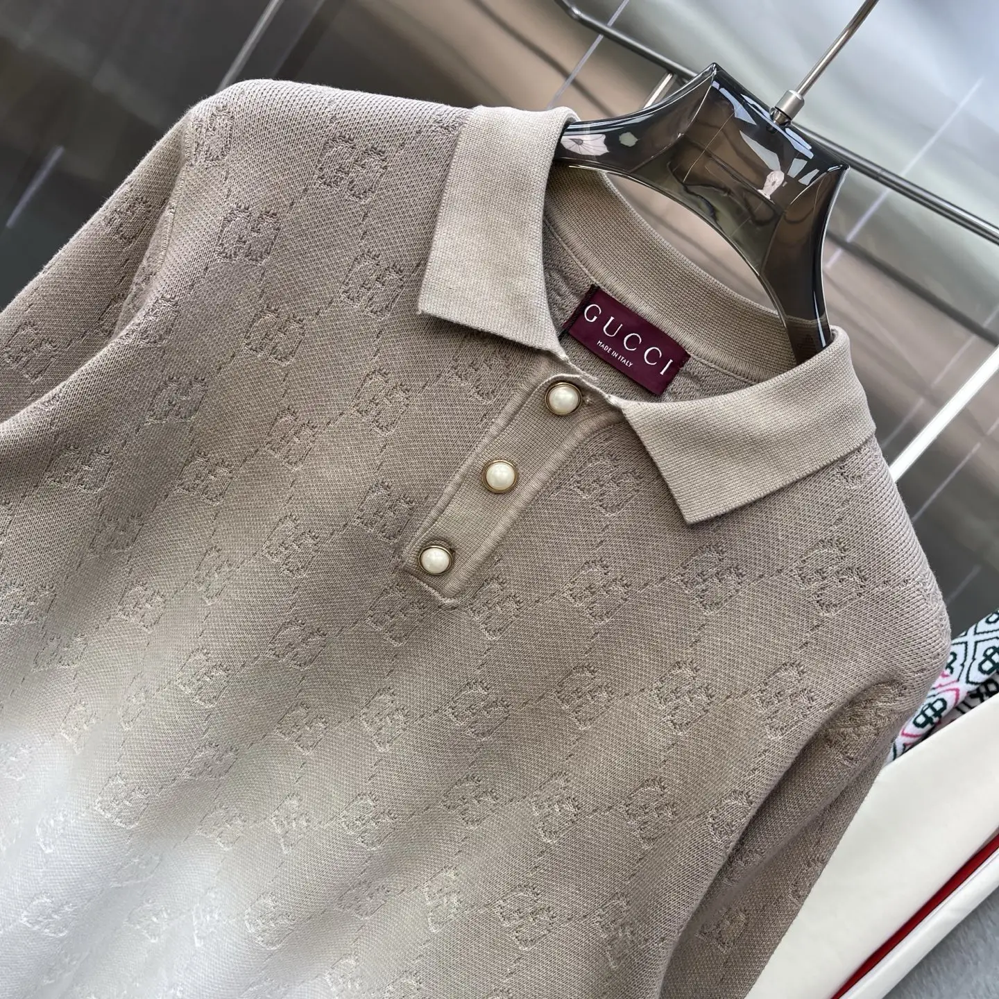 GG Monogram Ombré Polo Sweater D22523361 — view 3